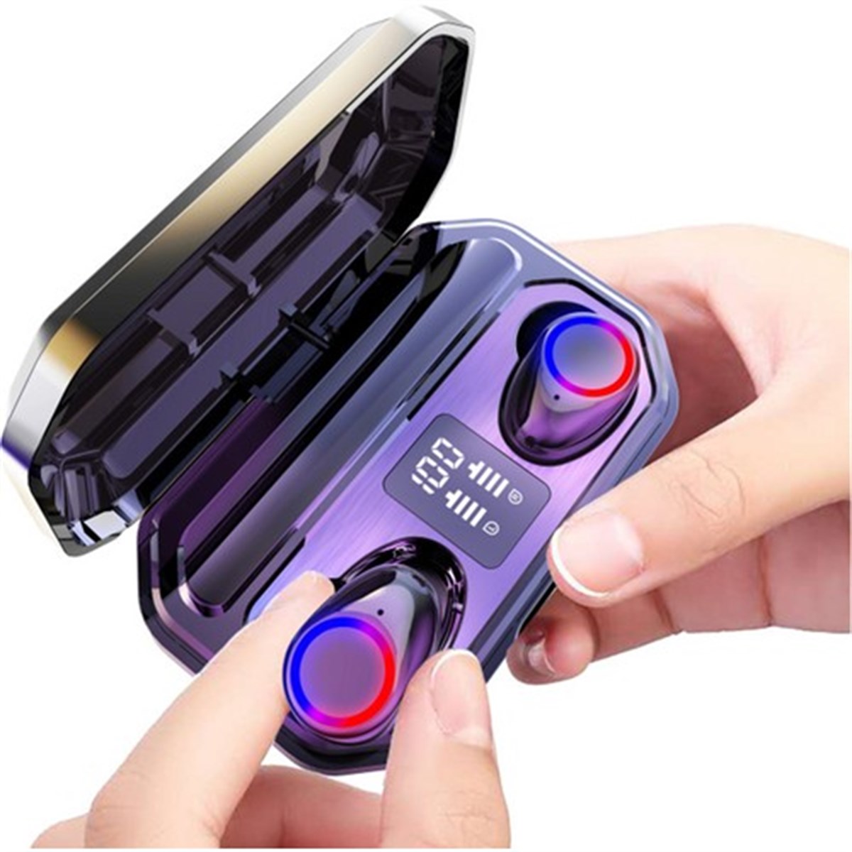 M12 Kablosuz Oyuncu Kulaklığı Tws Airpods Earbuds Bluetooth 2000 Mah Powerbankli