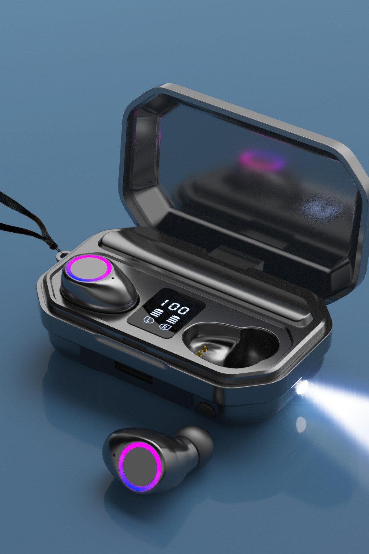 M12 Kablosuz Oyuncu Kulaklığı Tws Airpods Earbuds Bluetooth 2000 Mah Powerbankli