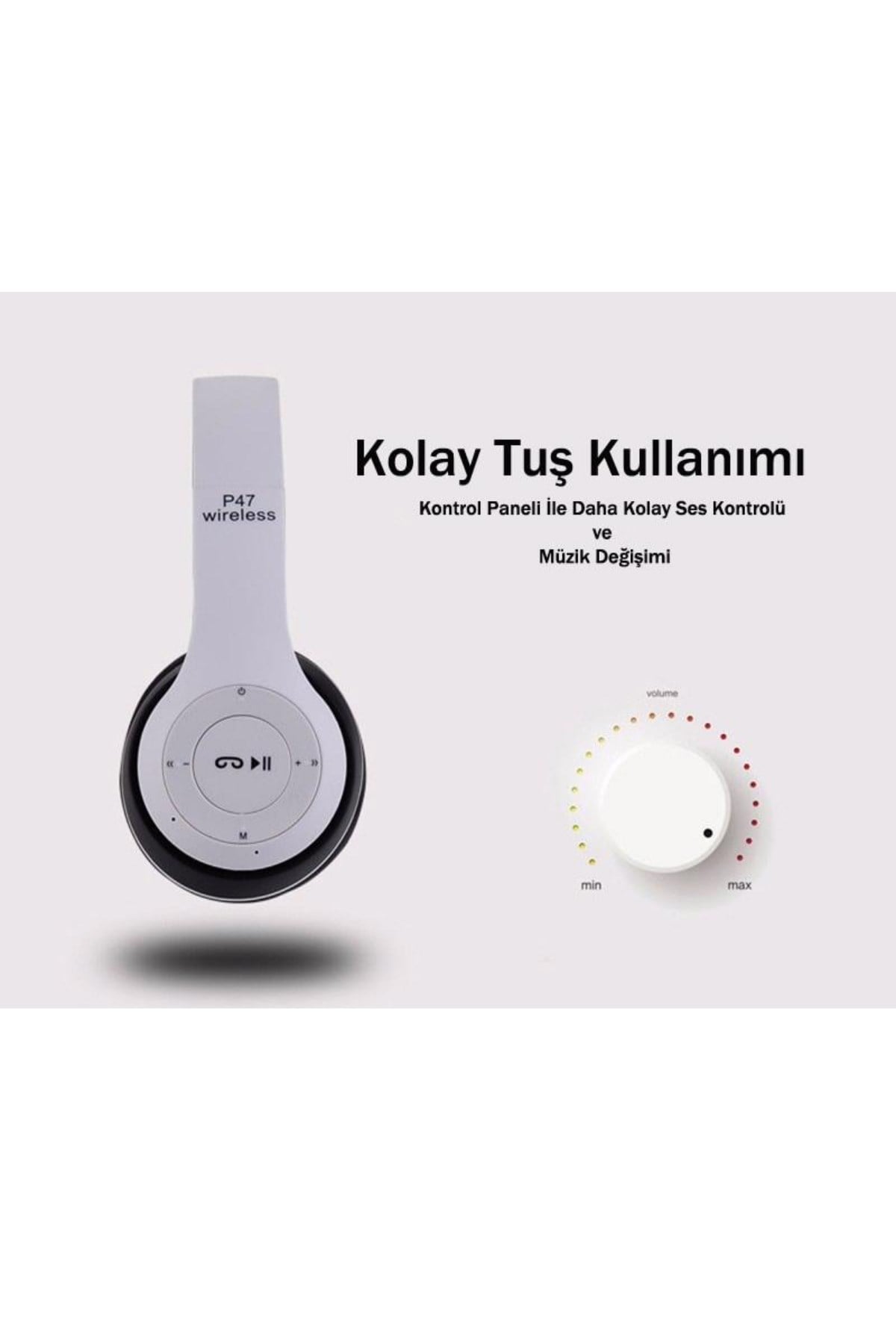 P47 Kablosuz Kulaklık Kulak üstü Bluetooth Fm Radyo 