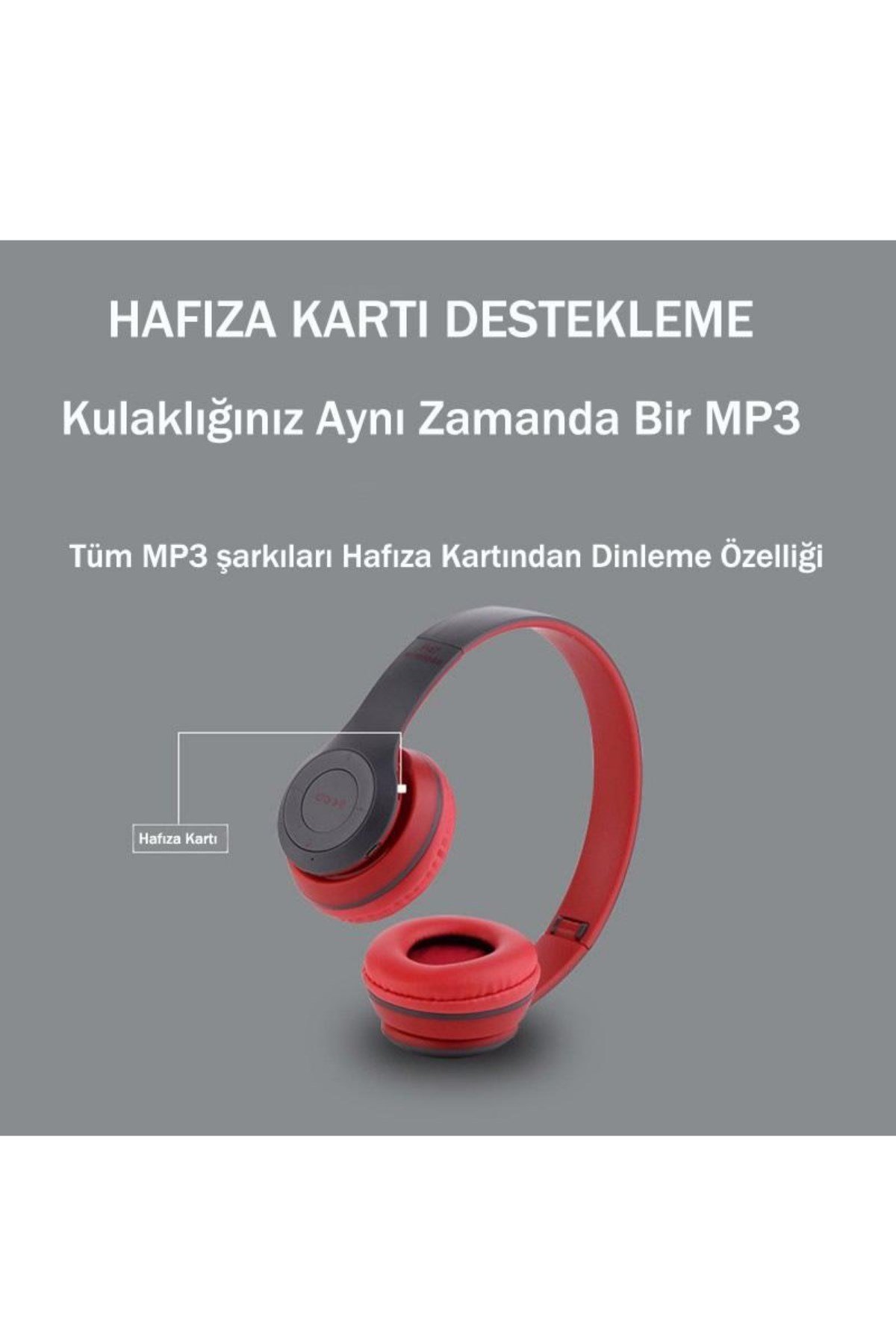 P47 Kablosuz Kulaklık Kulak üstü Bluetooth Fm Radyo 