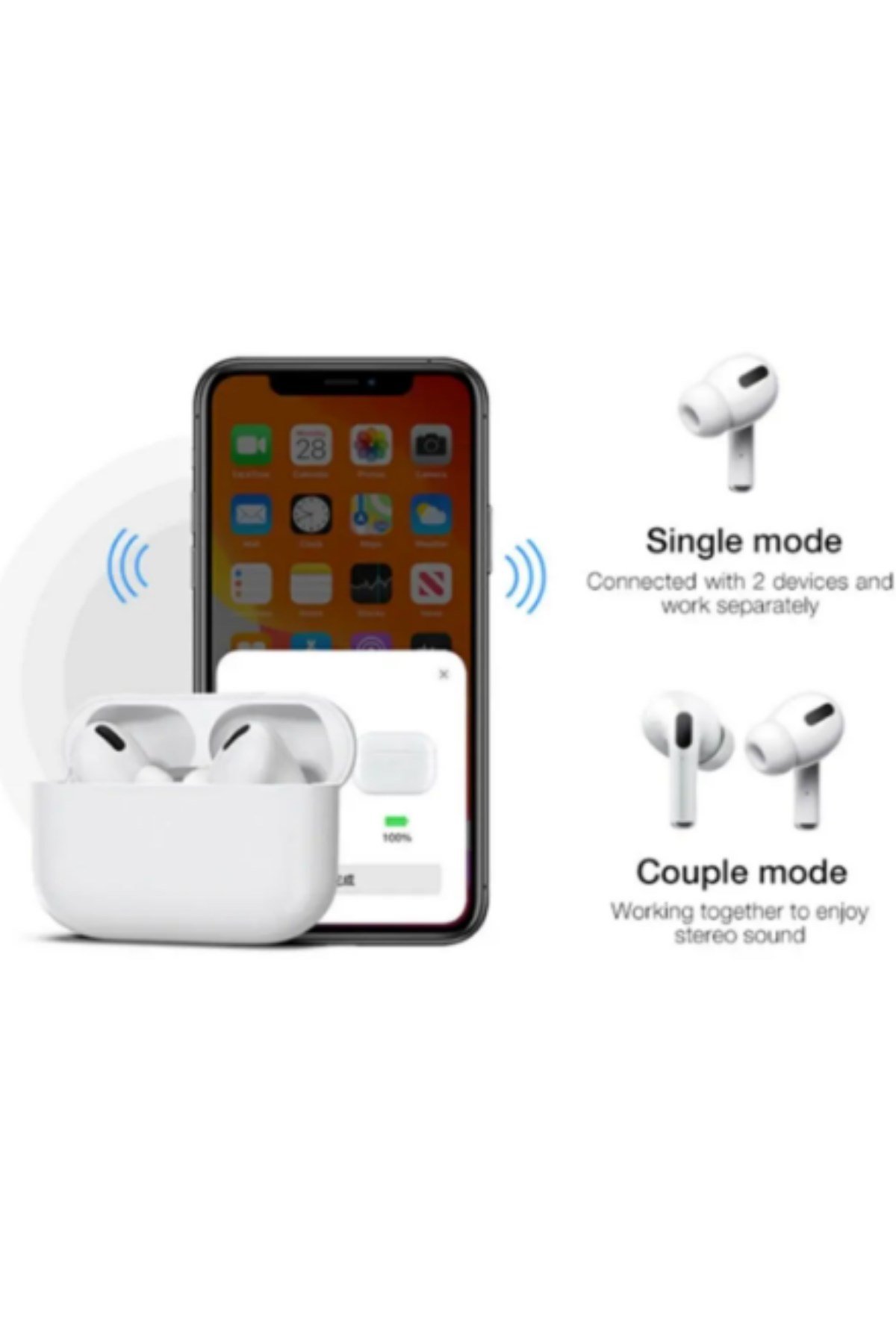 Smart Watch 6 Akıllı Saat ve Airpods Pro Kablosuz Kulaklık