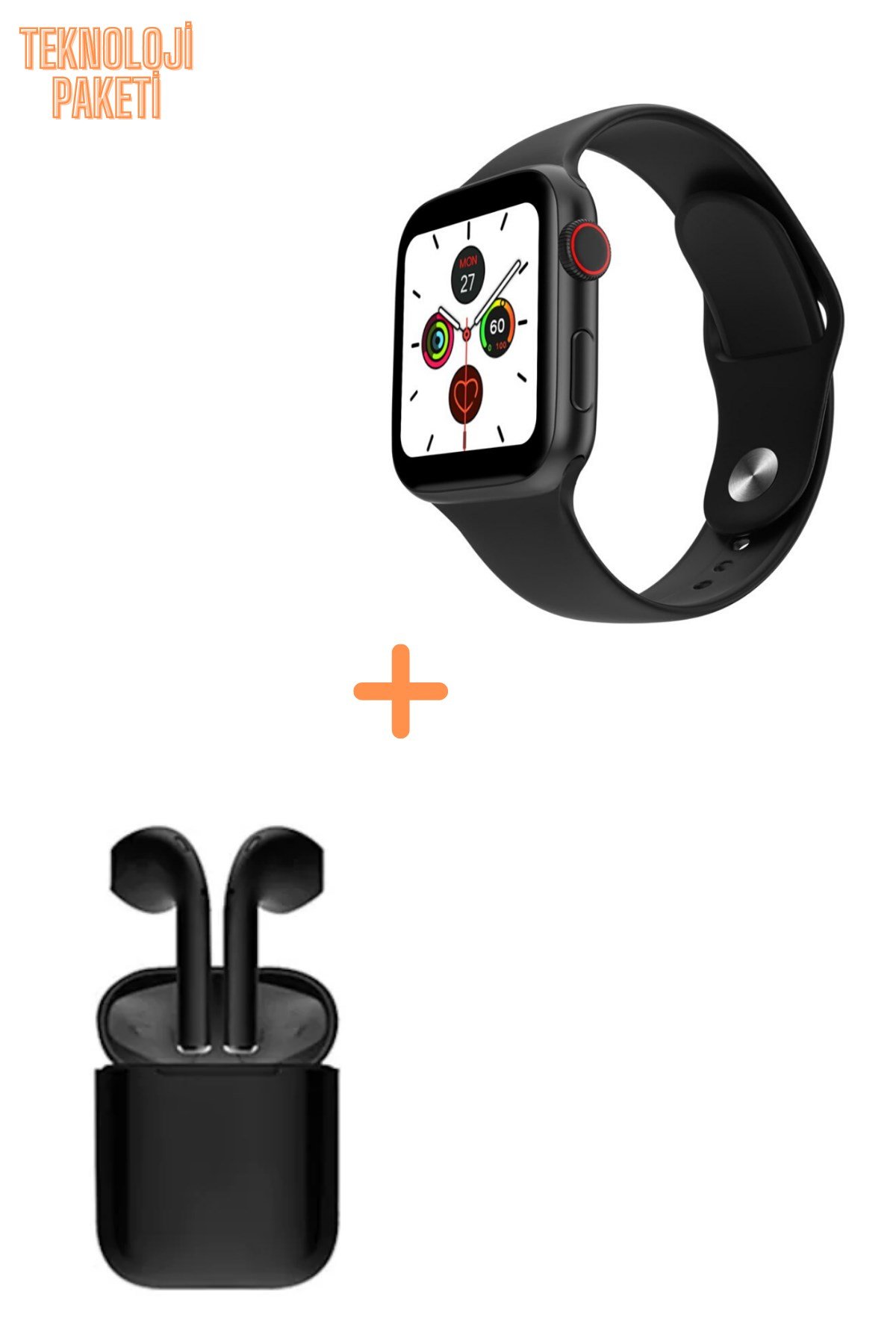 T500 Akıllı Saat ve Airpods Kablosuz kulaklık Smart Watch