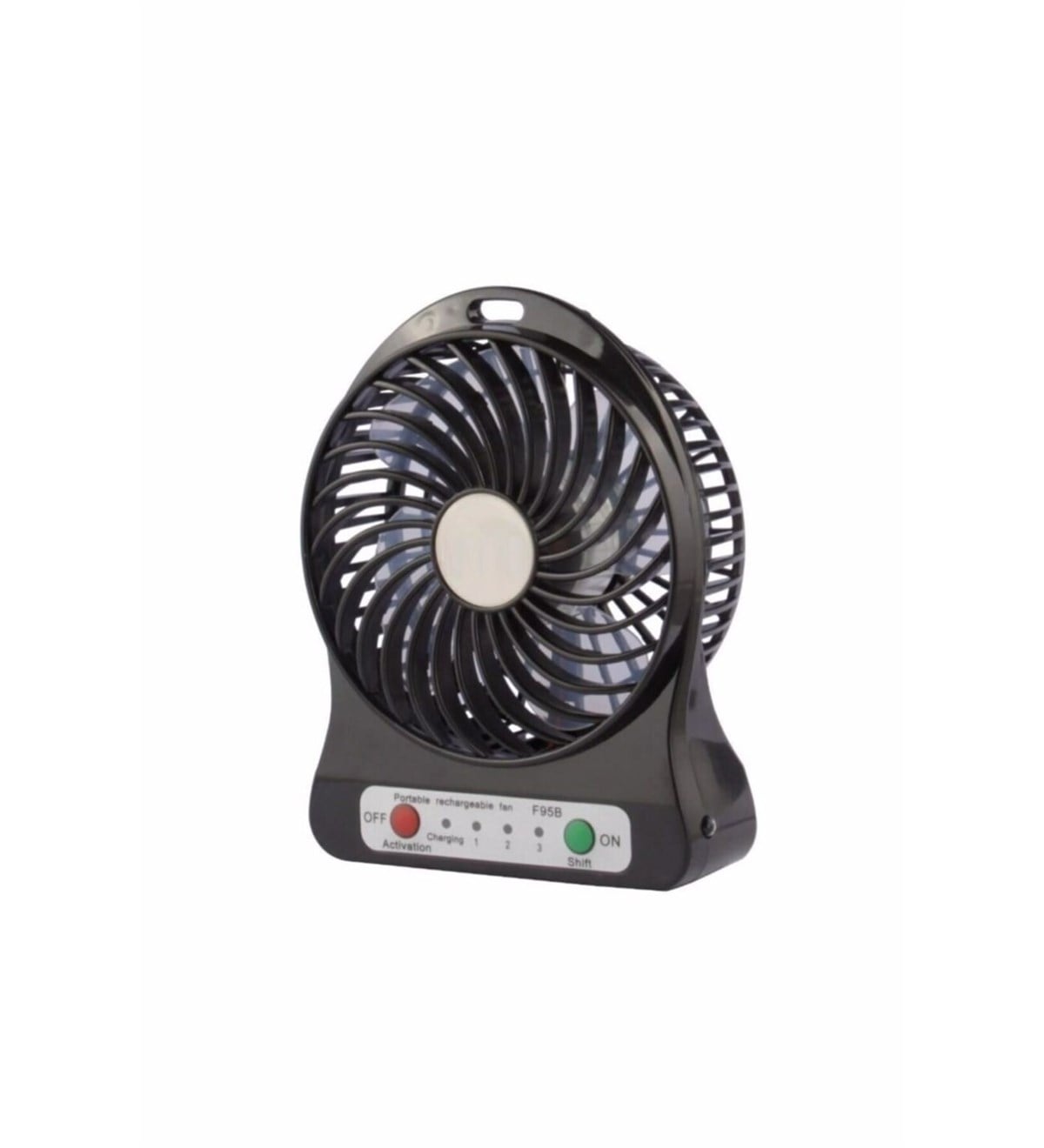 TeknoMarketim Masaüstü Taşınabilir Pilli Şarjlı Vantilatör Usb Fan SİYAH