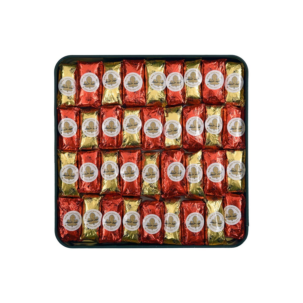 Karışık Çukulat Kuru İncir 800 G Metal Kutu