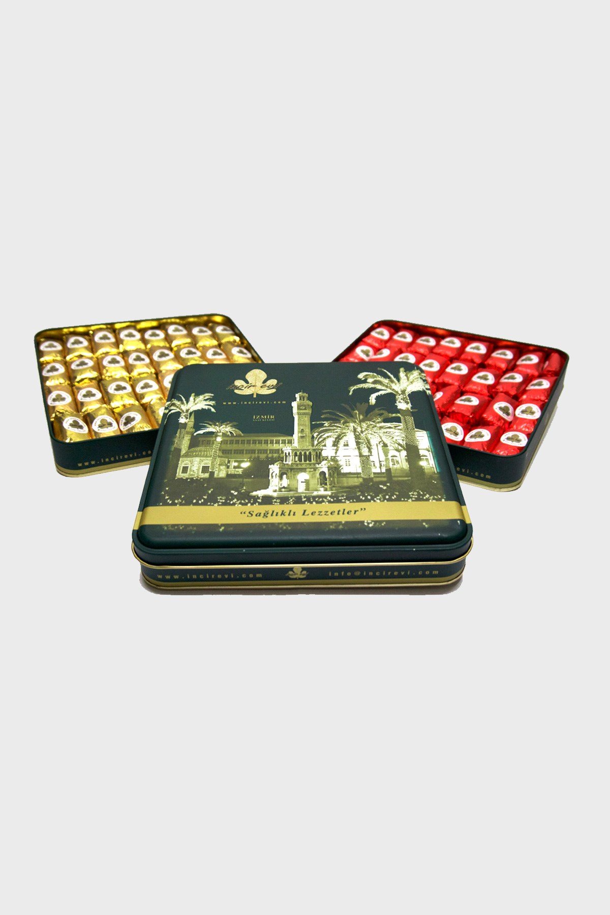 Metal Kutu Karışık Çukulat İncir 800 Gr