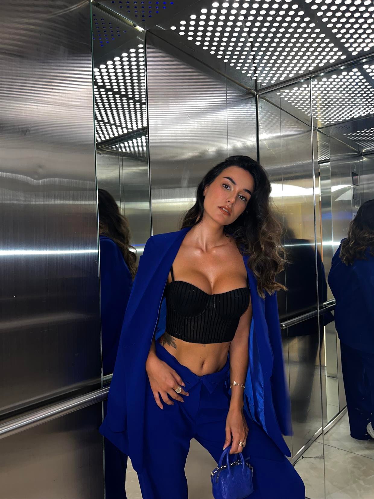  Sim Detaylı Korseli Destekli Siyah Bralet Takım (639T) 