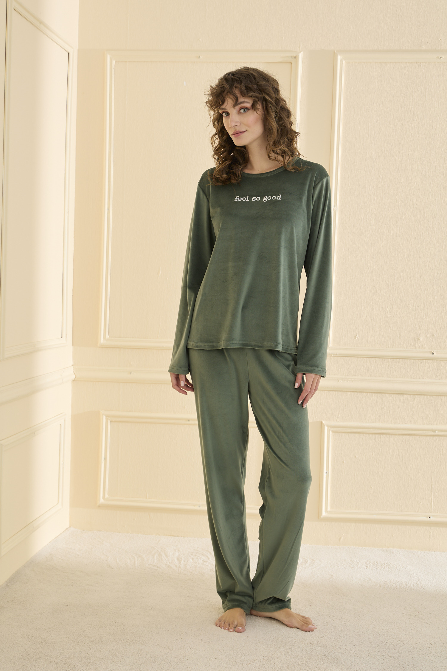 13166-3013 MİHRA KADİFE NEFTİ PİJAMA 699