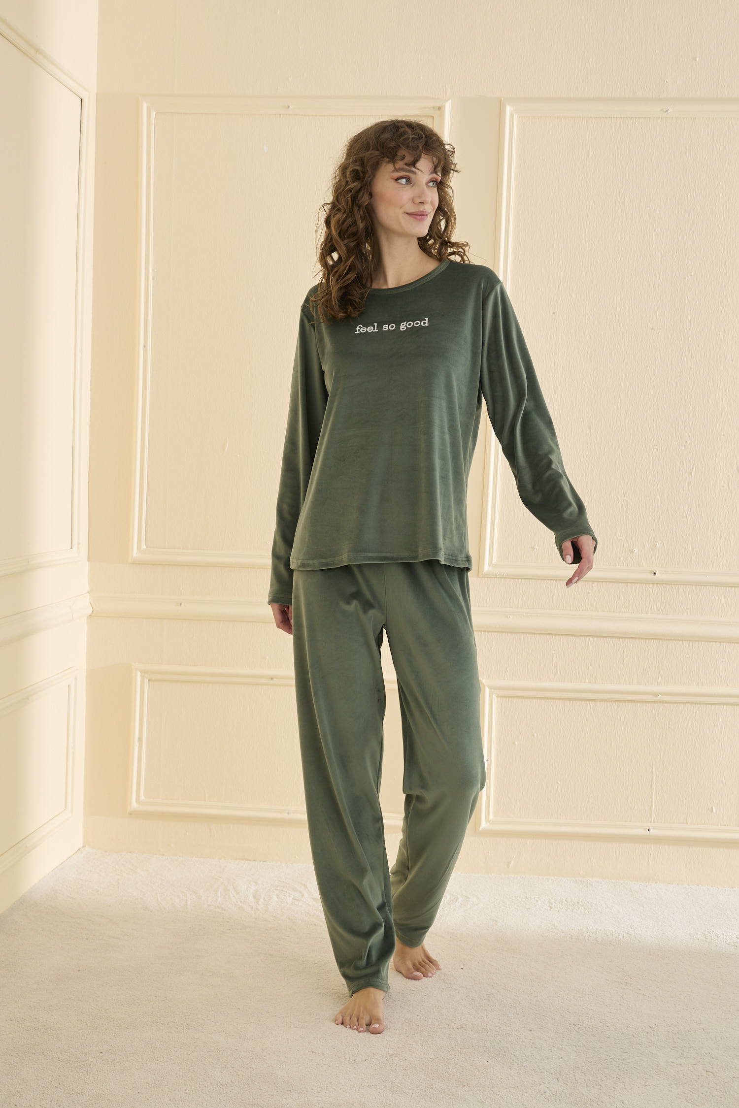 13166-3013 MİHRA KADİFE NEFTİ PİJAMA 699