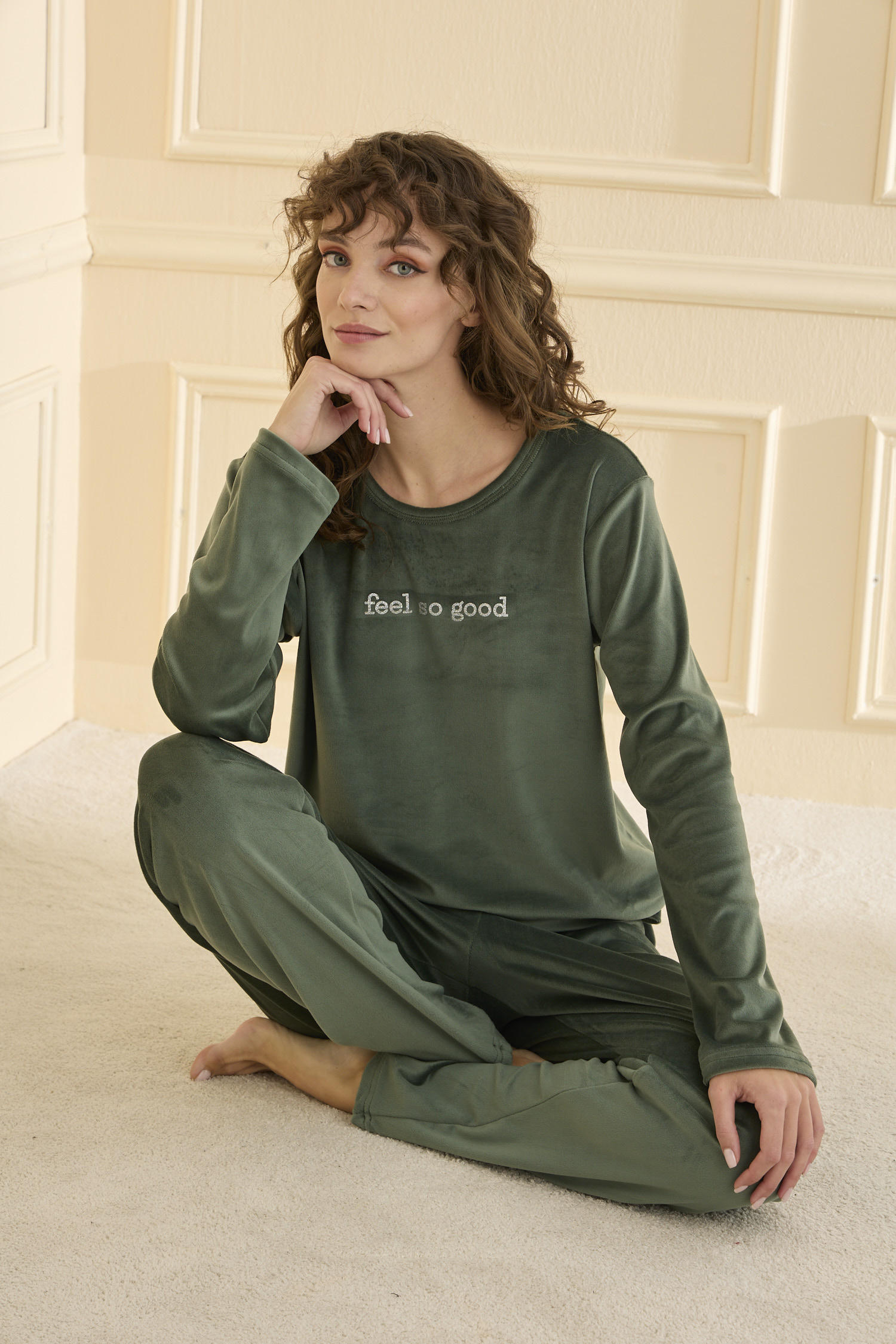 13166-3013 MİHRA KADİFE NEFTİ PİJAMA 699