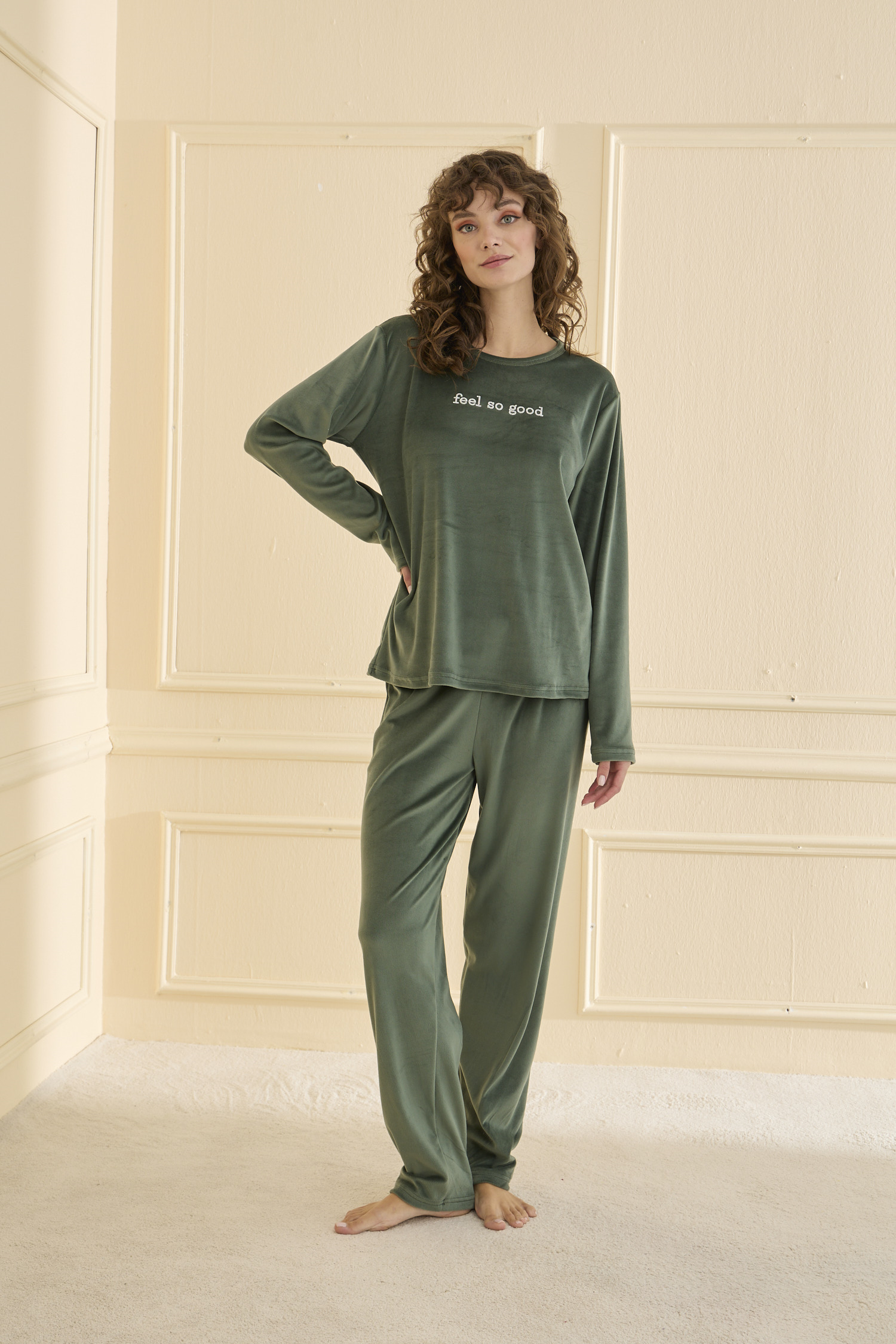 13166-3013 MİHRA KADİFE NEFTİ PİJAMA 699