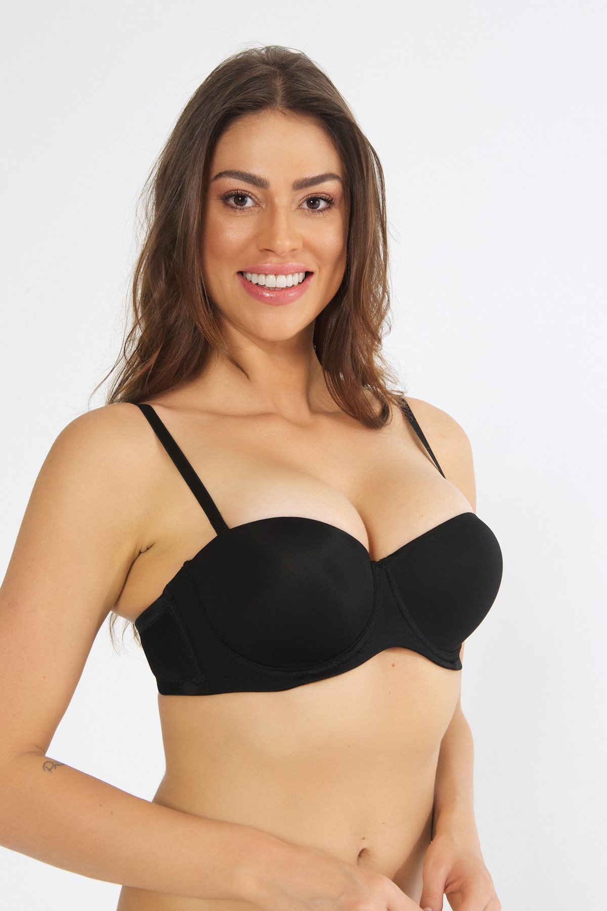195 Nurteks Push up Siyah Sütyen