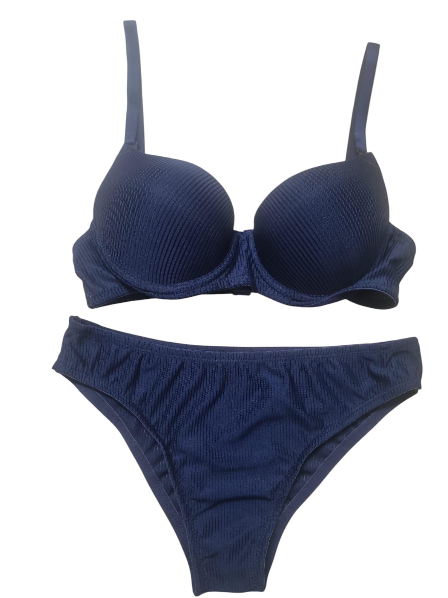 Aria Desenli Destekli Lacivert Sütyen Takımı (625T)