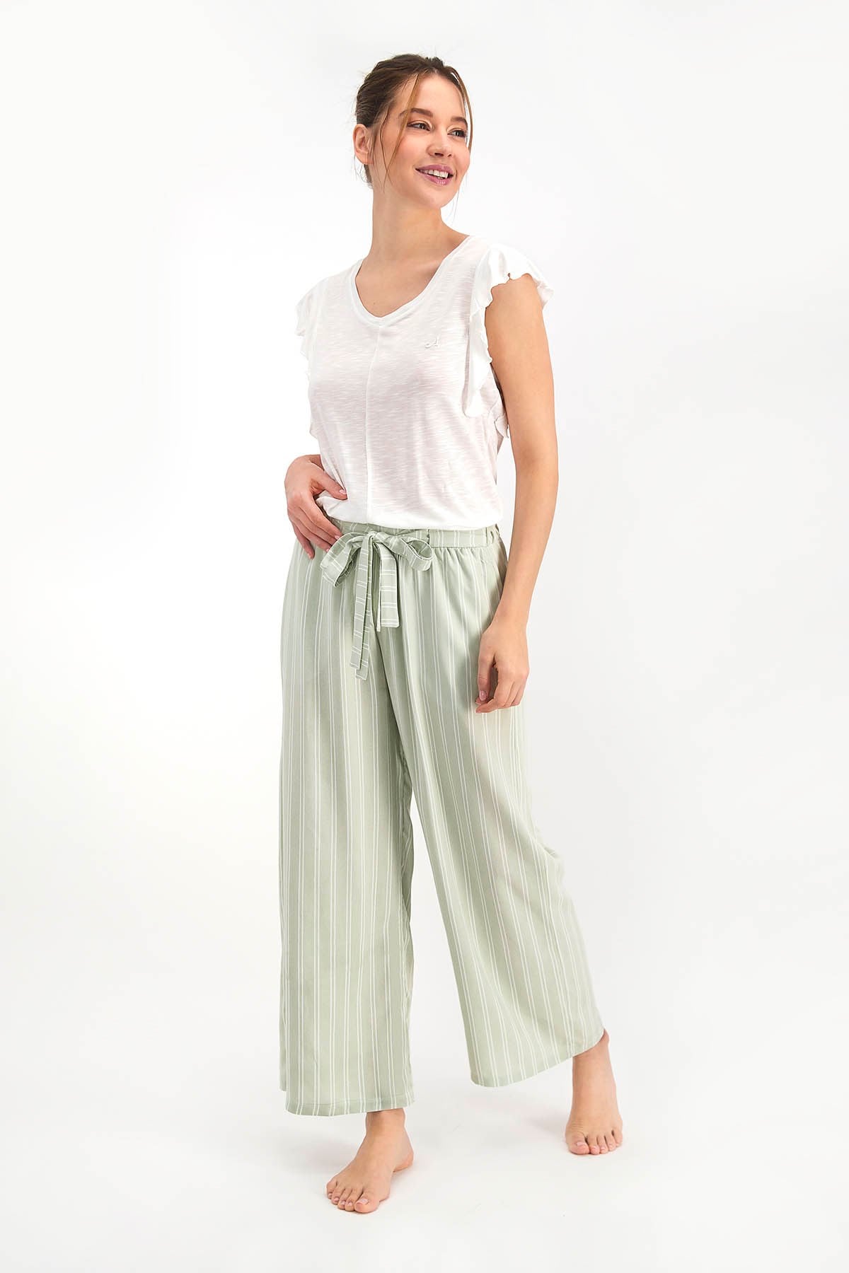 Arnetta Bej Bayan Pijama Takımı