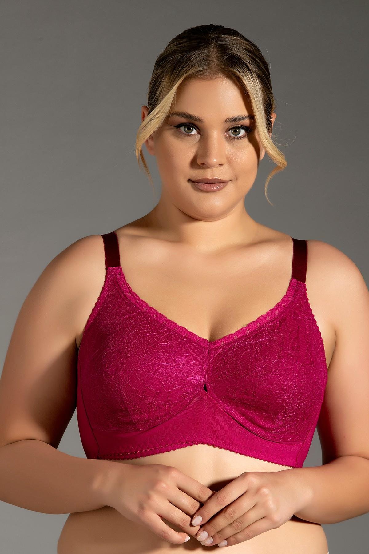 Balensiz C Cup Toparlayıcı Mürdüm Sütyen 2306 (Kutulu)