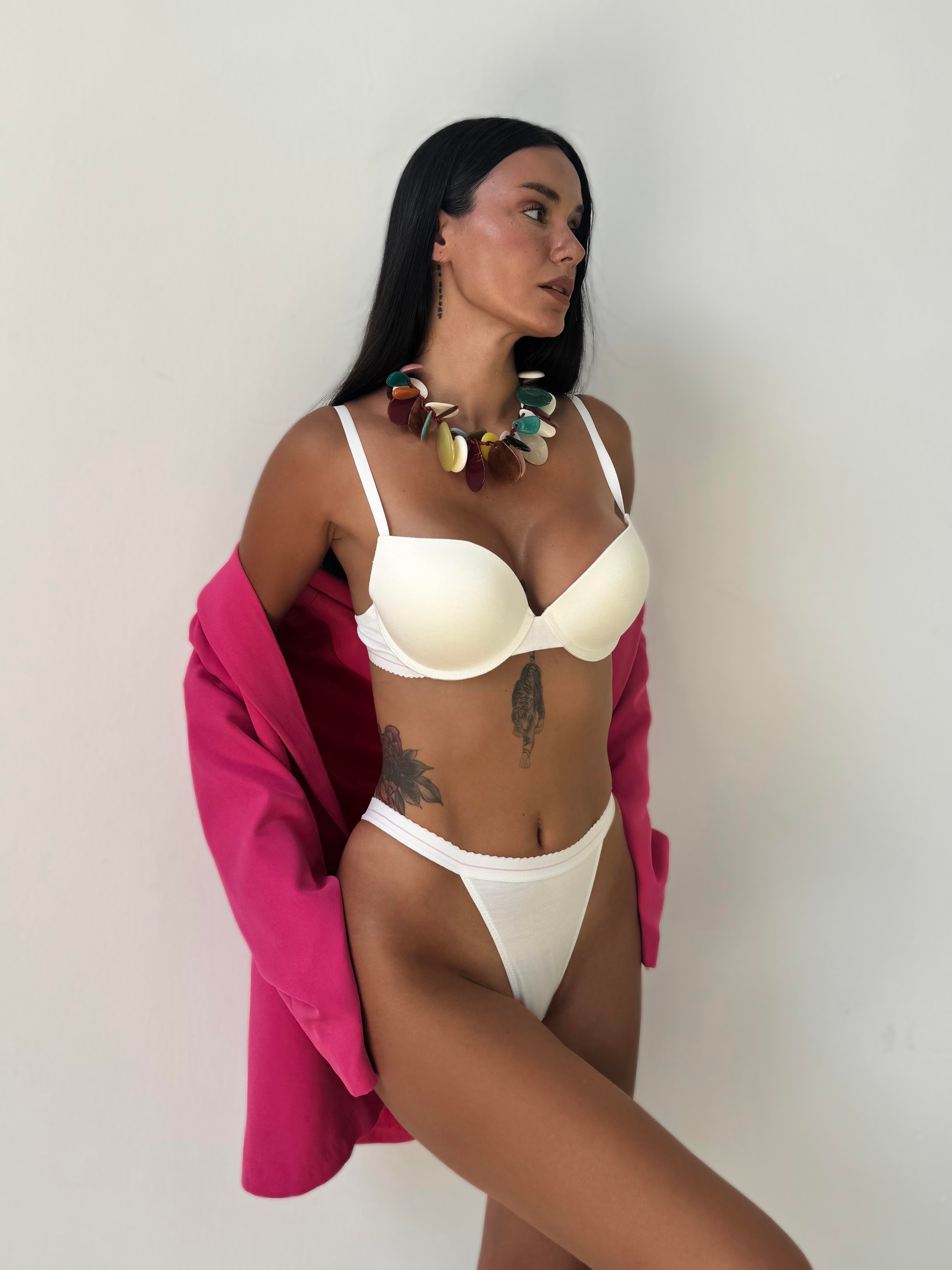 Bambu Kumaş Destekli Ekru Sütyen Takımı (730T)