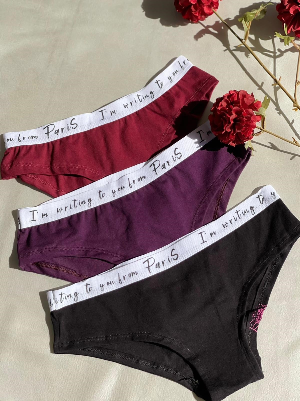 Baskılı Kadın 3'lü Hip Boxer