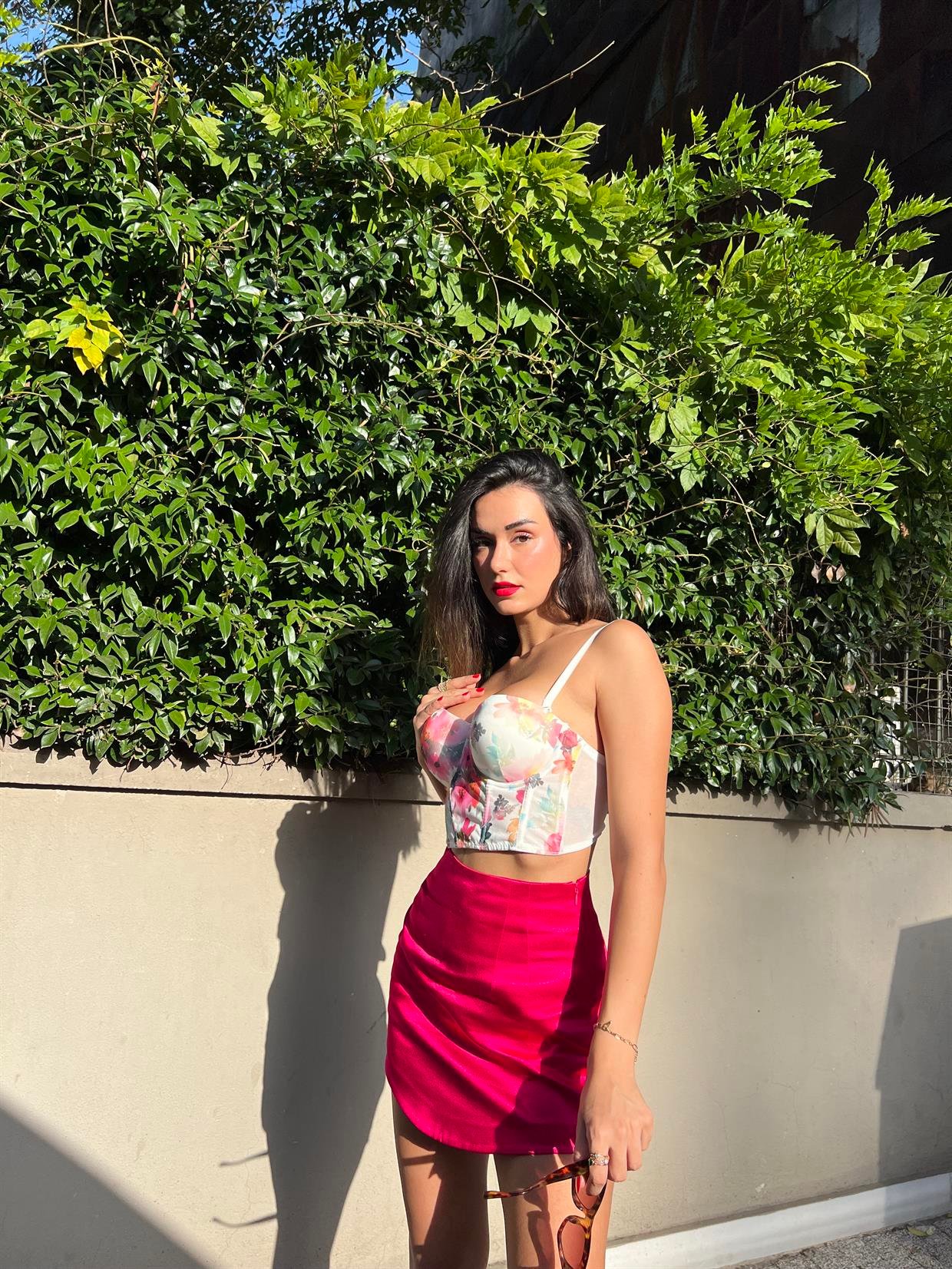 Baskılı Korseli Ekru Sütyen Takımı(677)