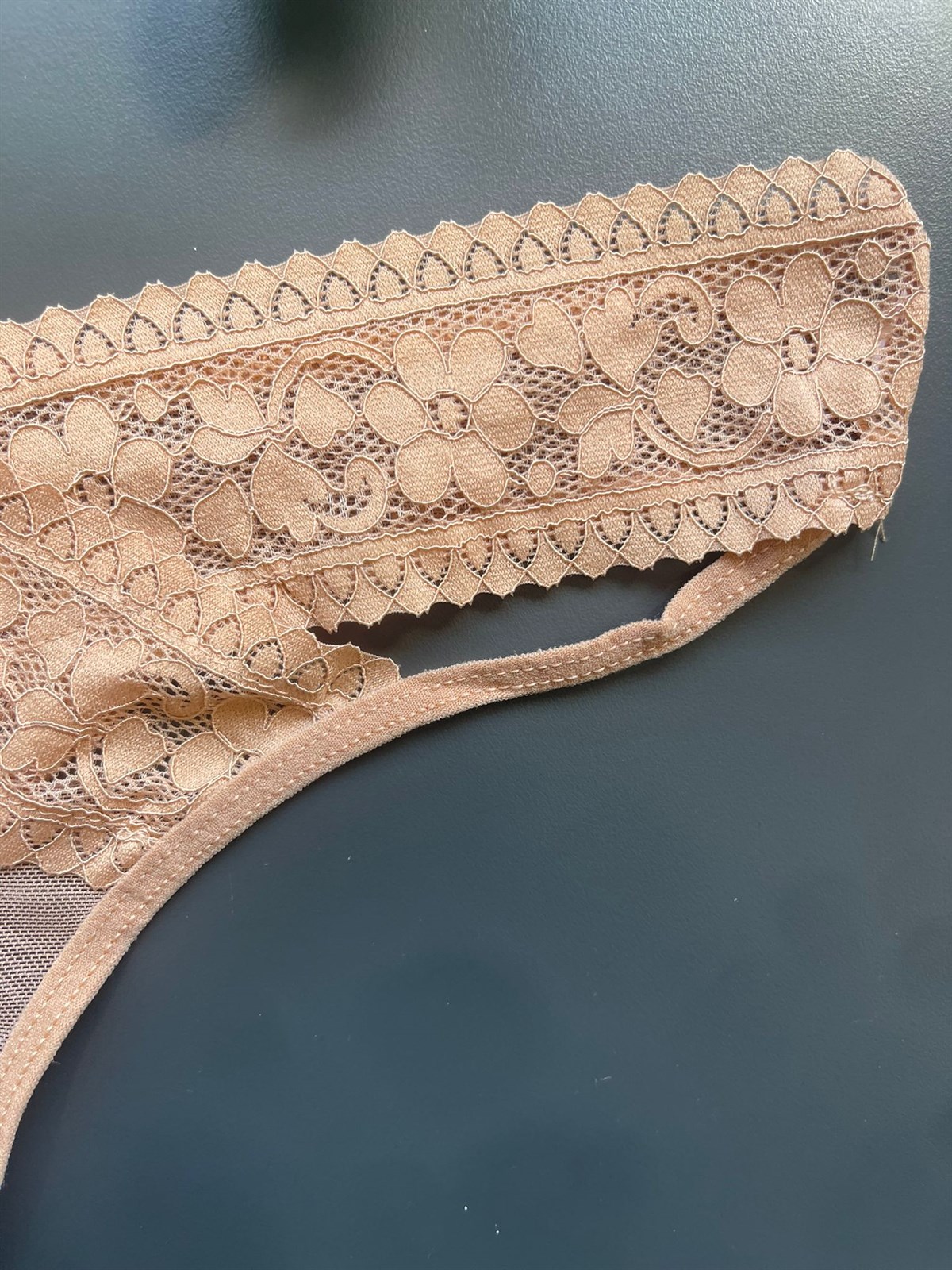 Çapraz Dantelli Tül Tanga (4556)