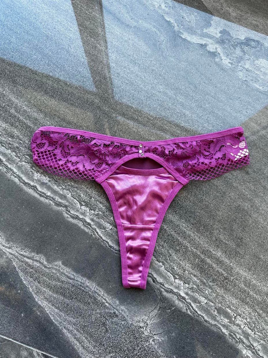Dantelli Taşlı Tanga