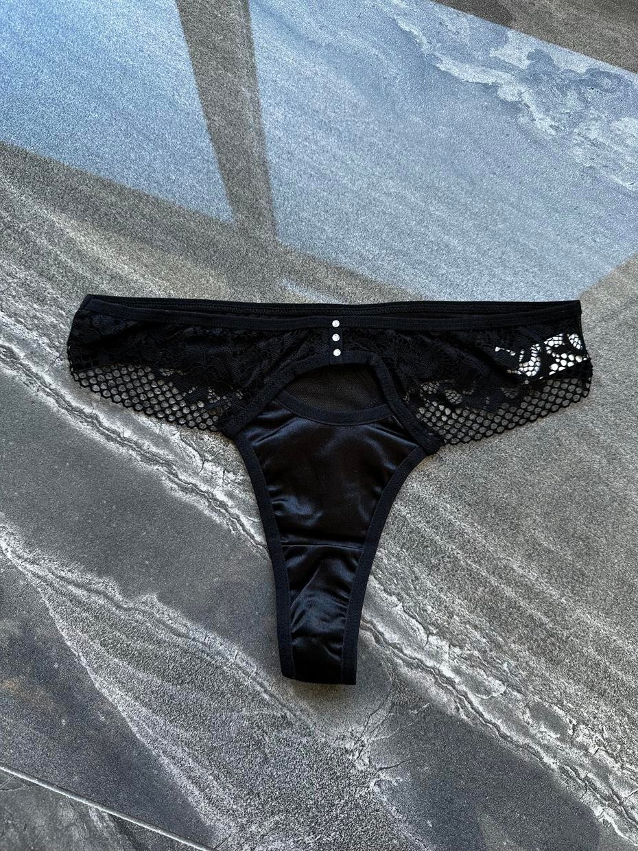 Dantelli Taşlı Tanga