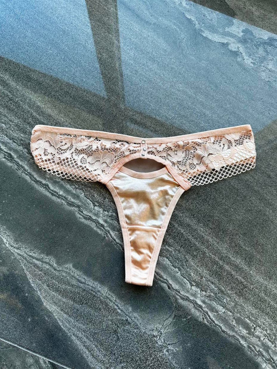 Dantelli Taşlı Tanga