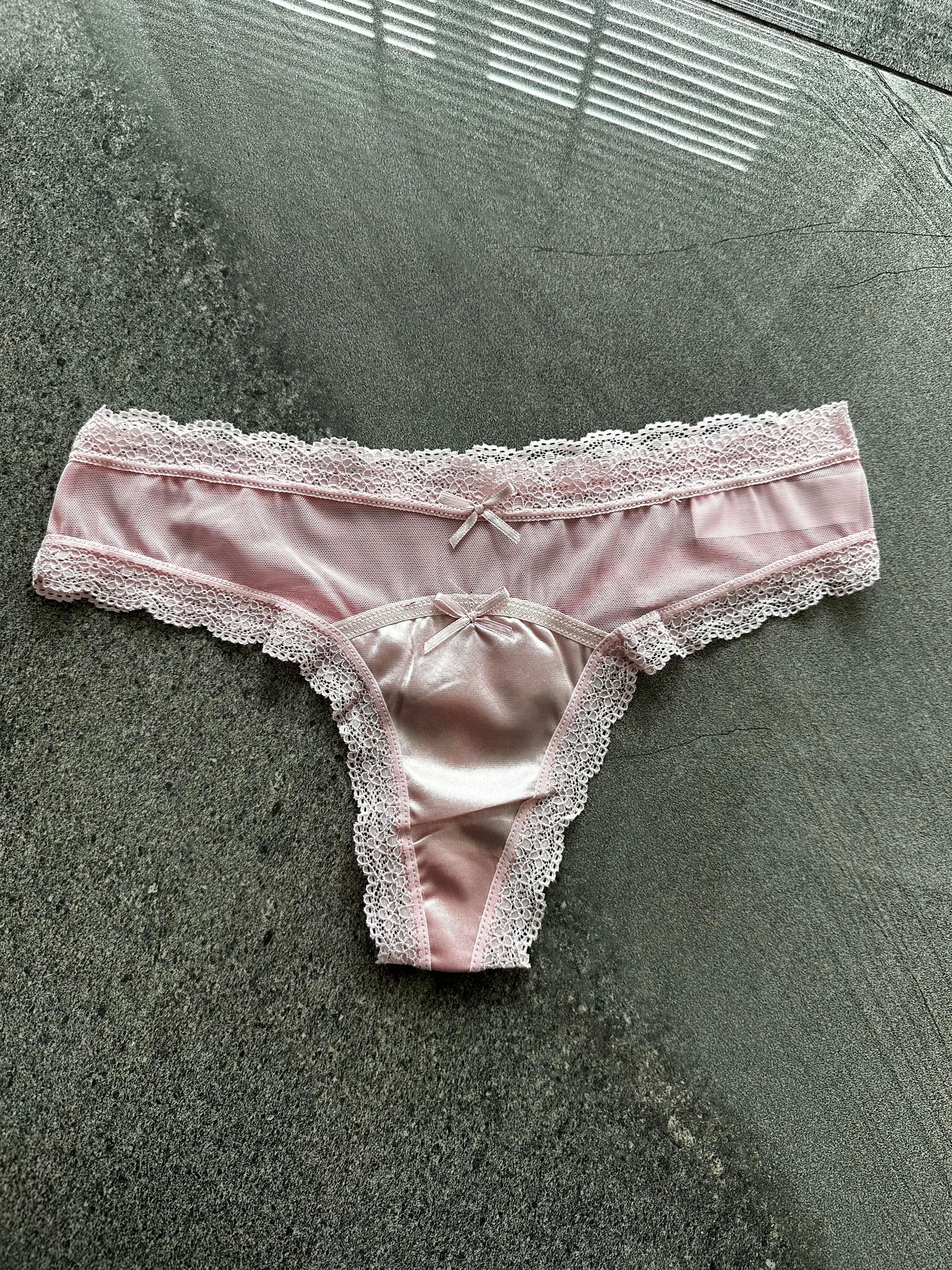Dantelli Transparan Pembe Tanga 4767