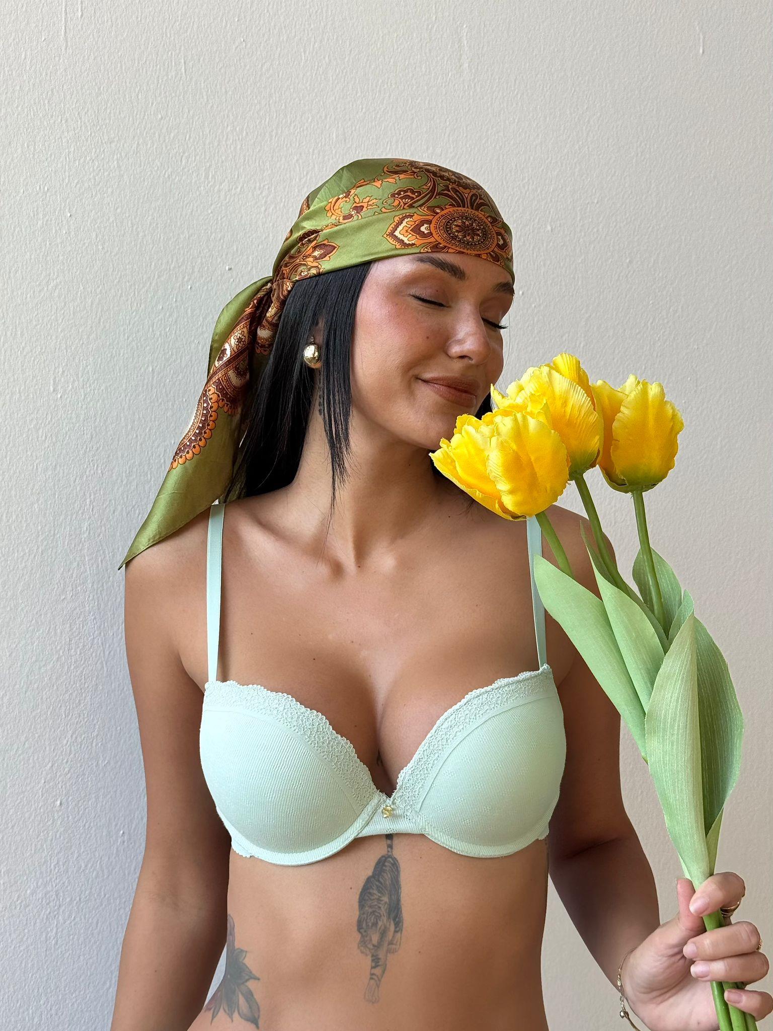 Desenli Destekli Balenli Sütyen Takımı (724T)