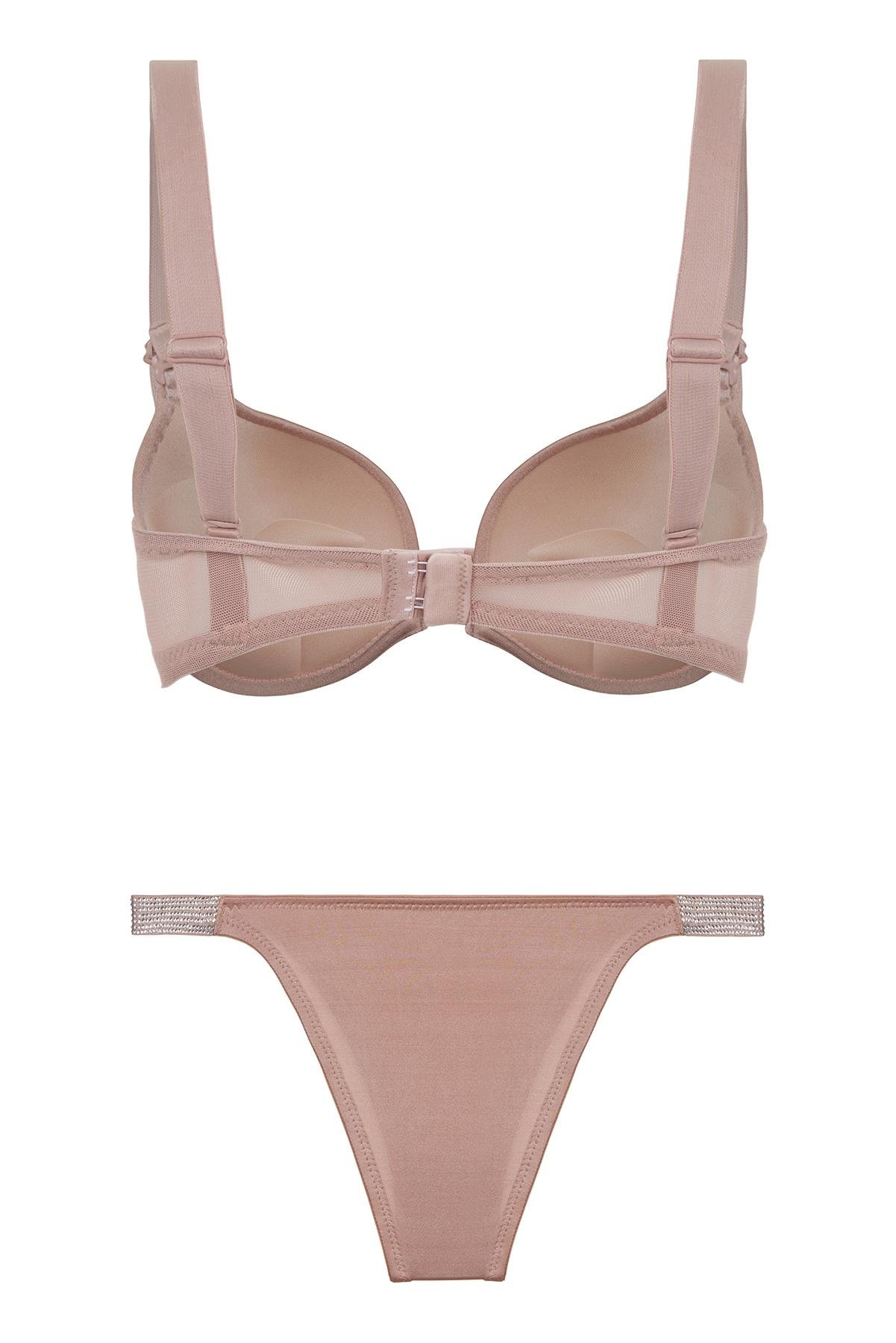 Diva Double Push Up Pudra Taşlı Sütyen Takımı