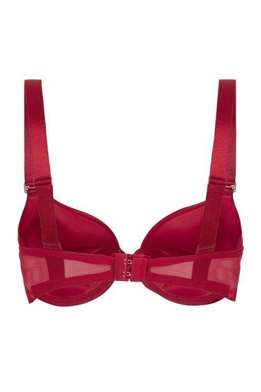 Diva Double Push Up Taşlı Vişne Sütyen (663tek)