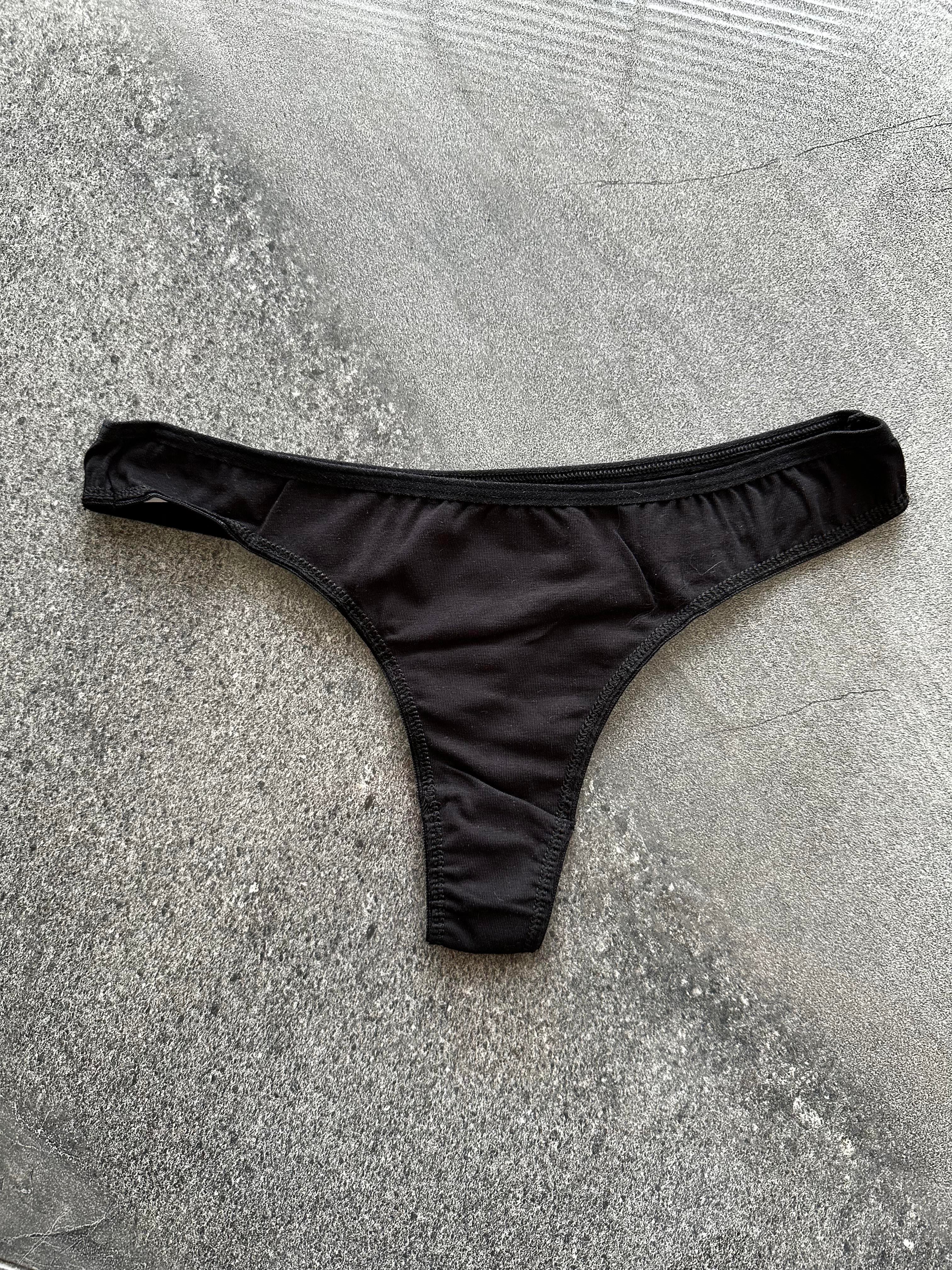 Düz Penye Siyah Tanga