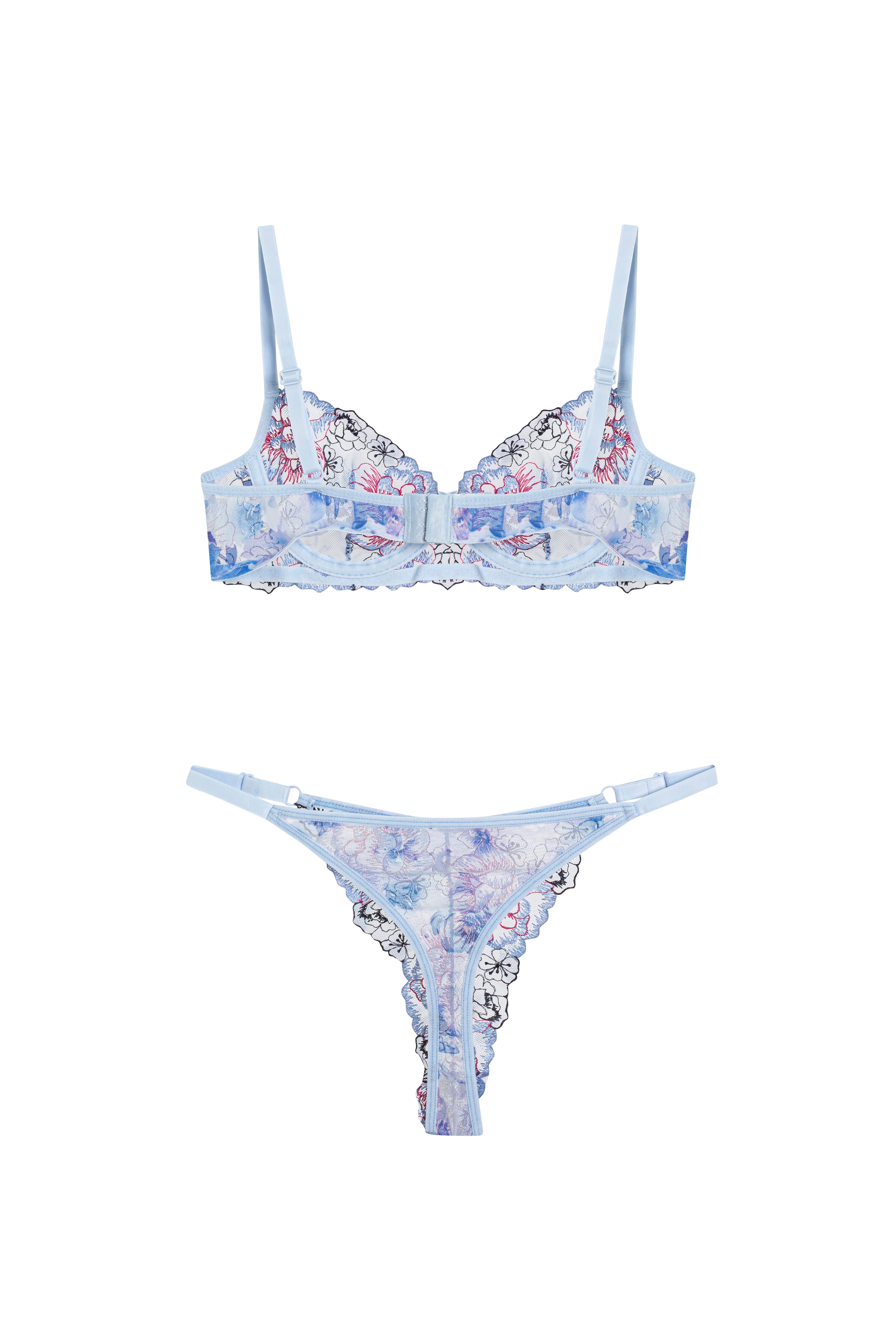 Kapsız Baskılı Mavi Brode Takım (690T)