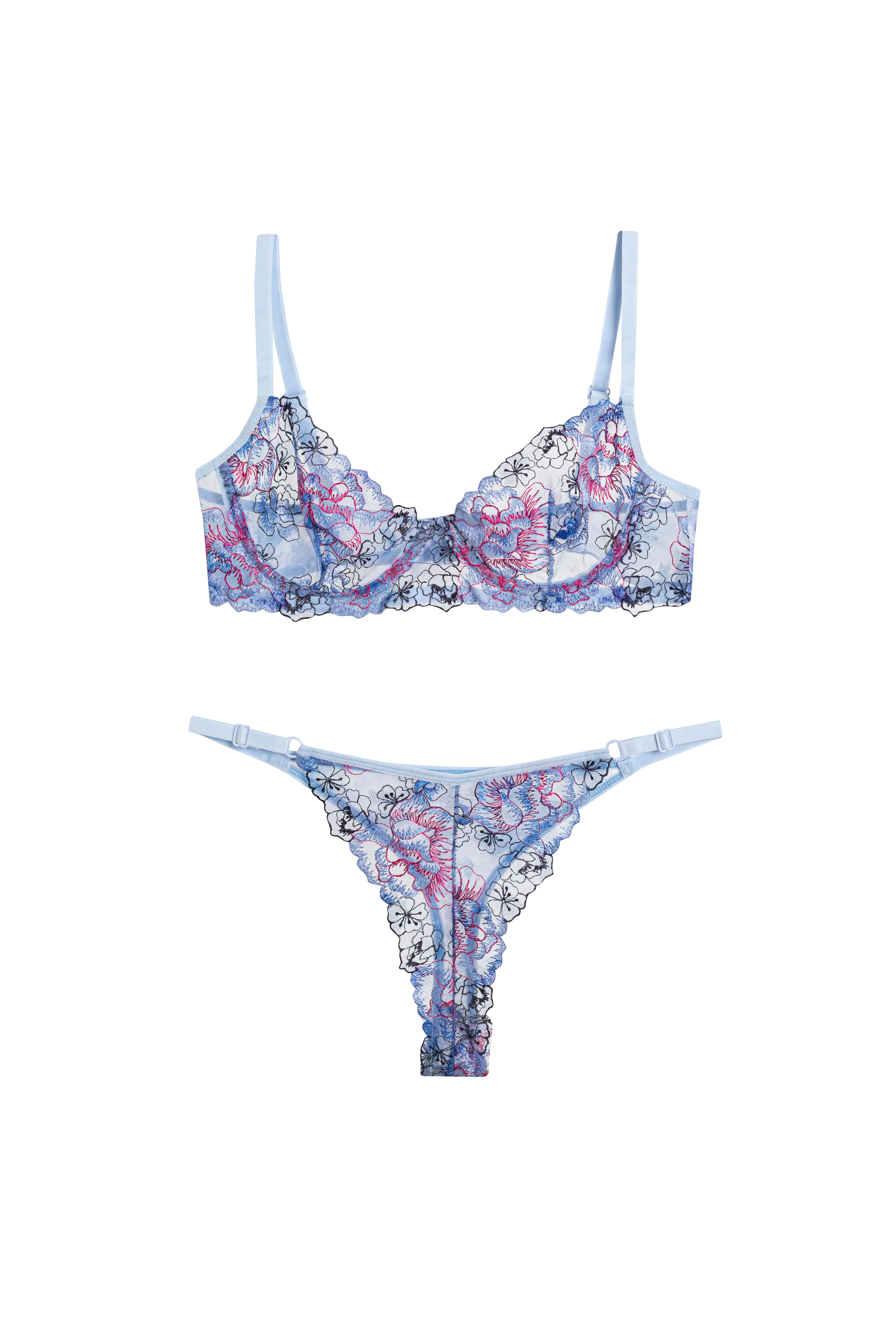 Kapsız Baskılı Mavi Brode Takım (690T)