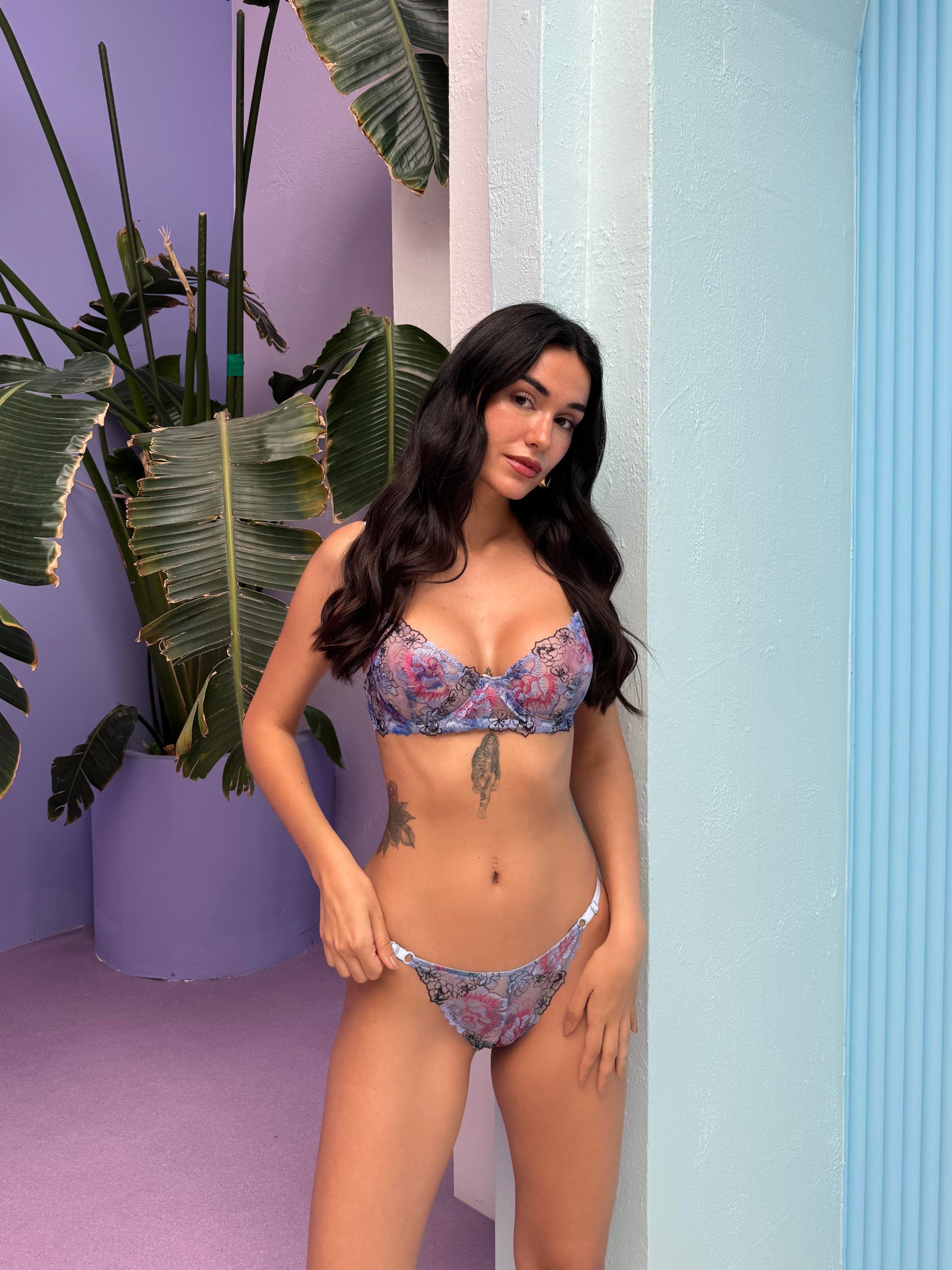 Kapsız Baskılı Mavi Brode Takım (690T)