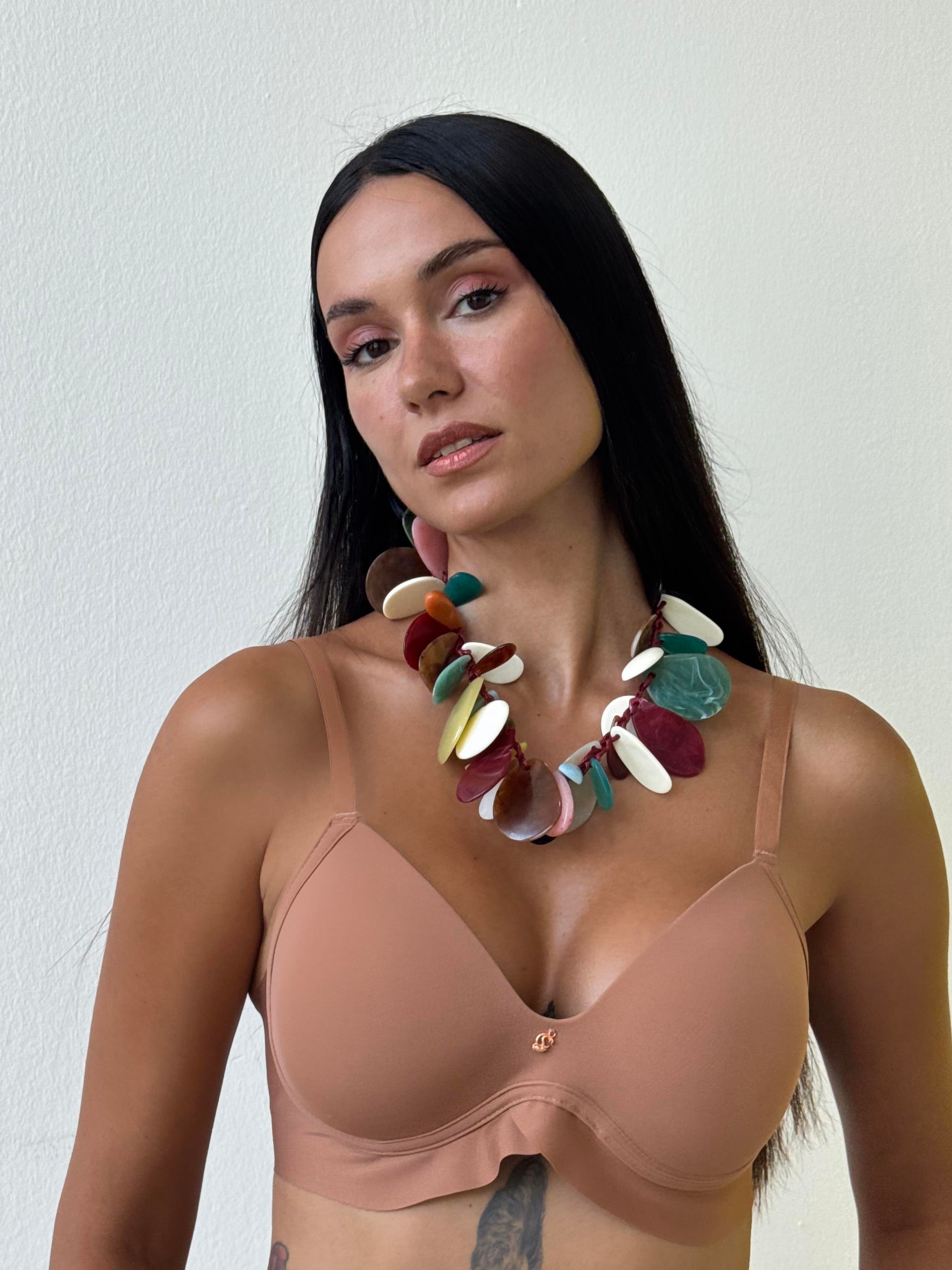 Lazer Kesim Hafif Destekli Kahve Sütyen (703)