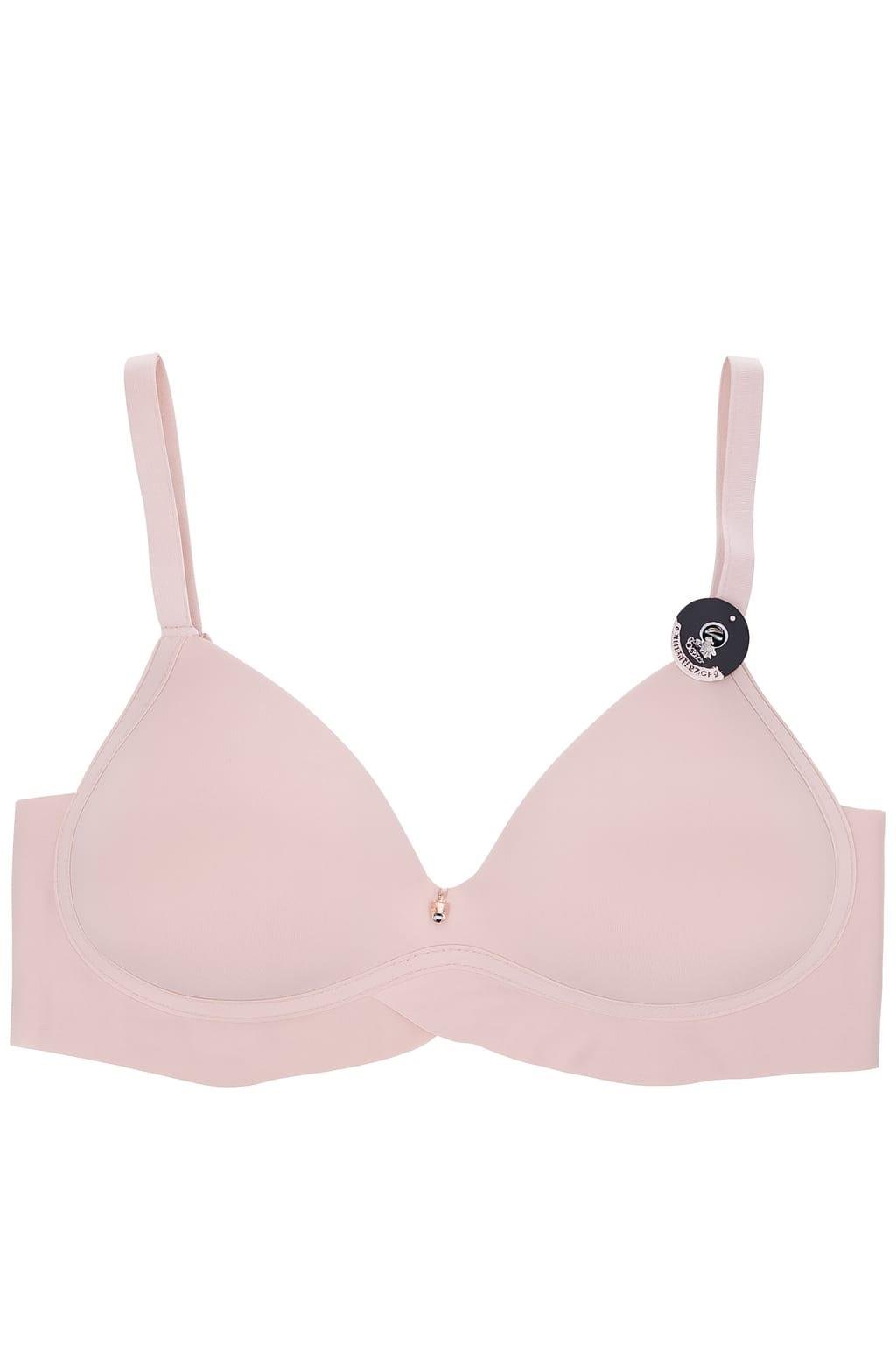 Lazer Kesim Hafif Destekli Pembe Sütyen (703)