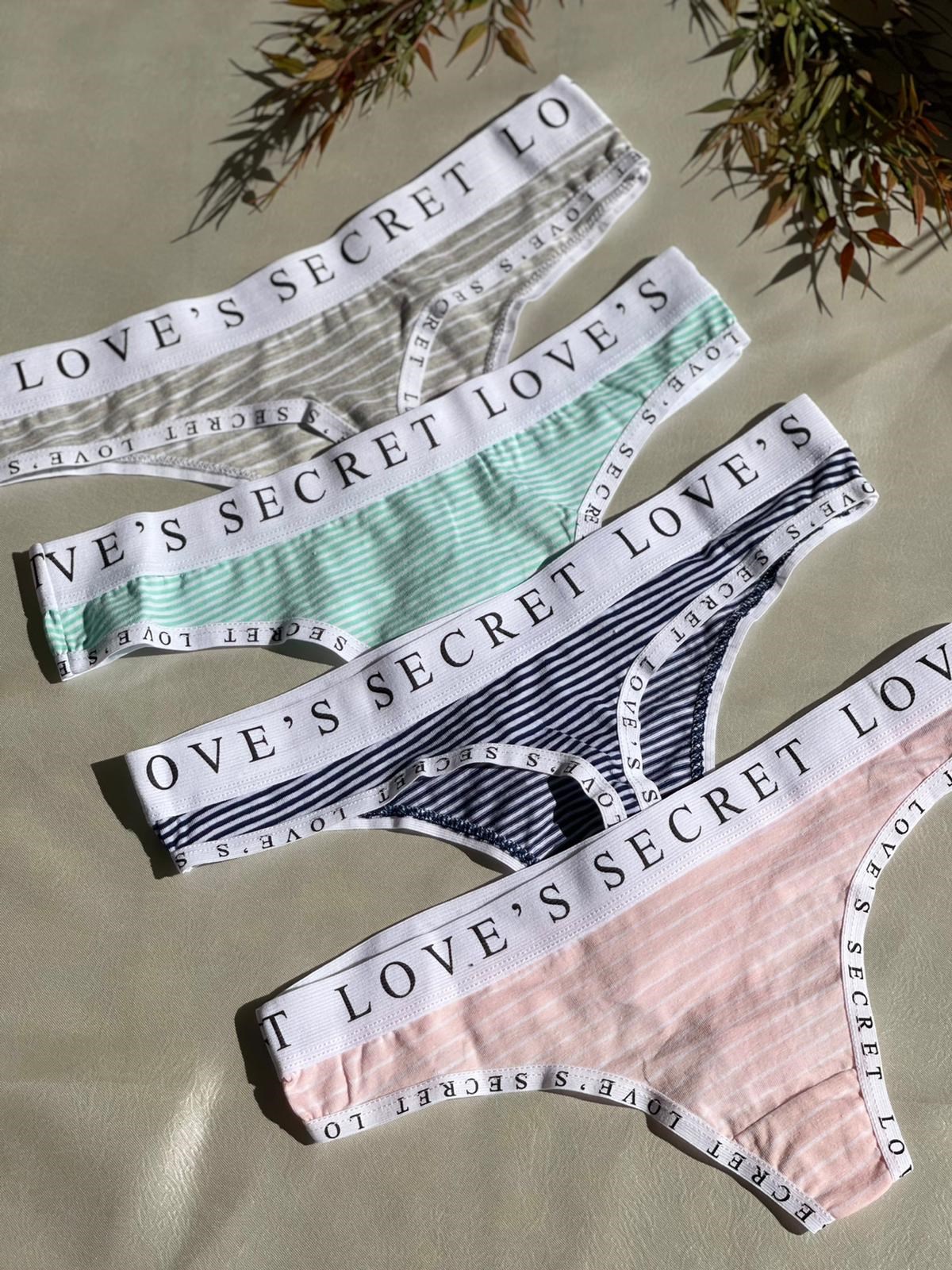 Love's Secret Çizgili Kadın 4'lü Tanga