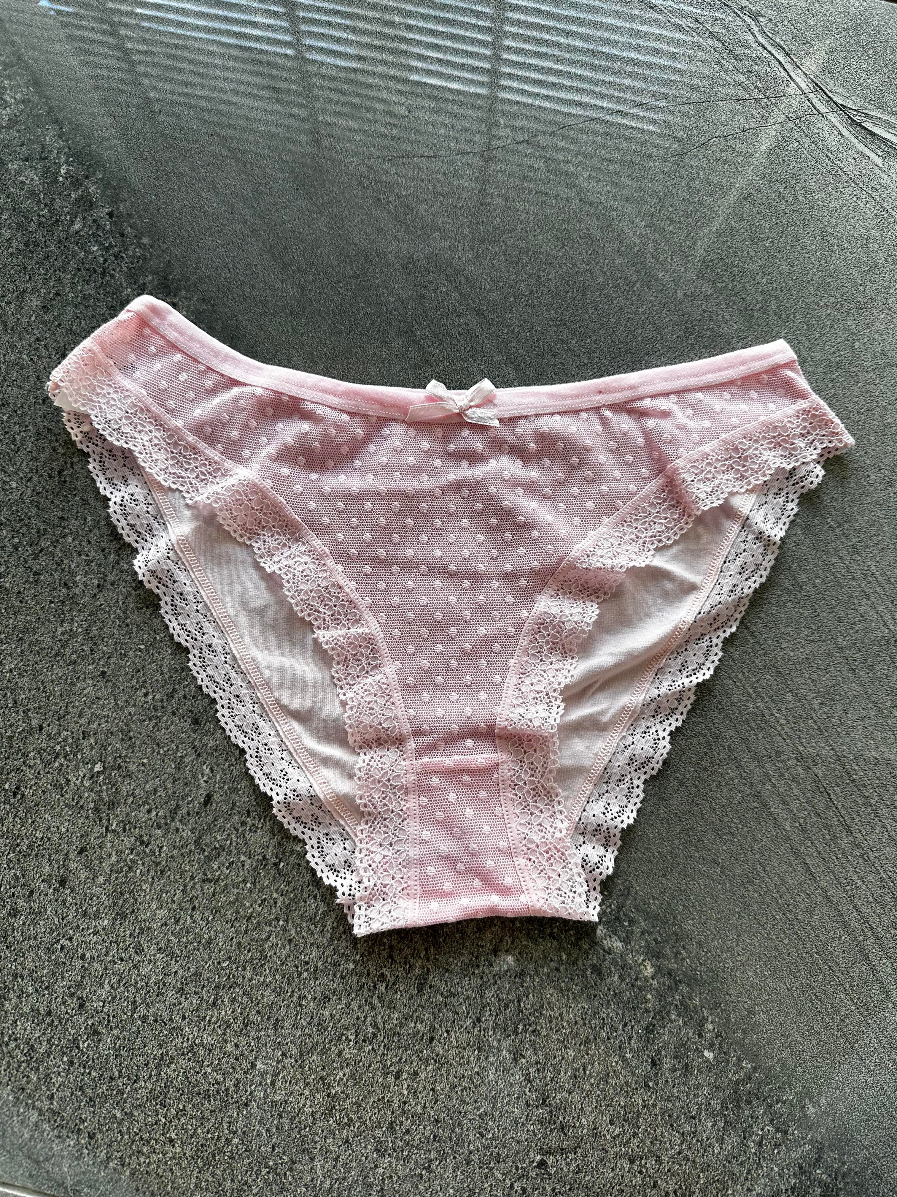 Puantiyeli Dantelli Pudra Külot