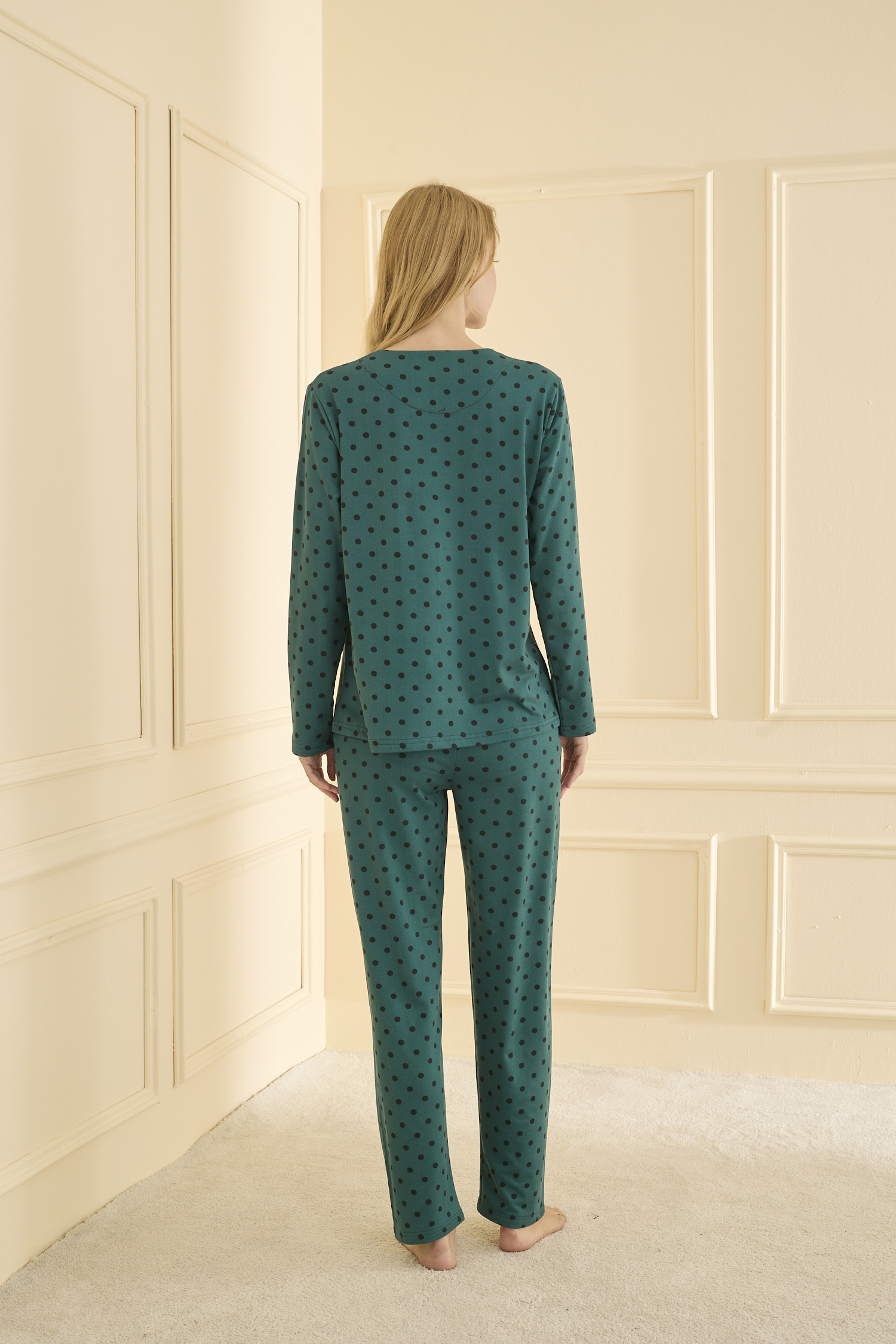 Uzun kol Yeşil Pİjama Takımı 19104