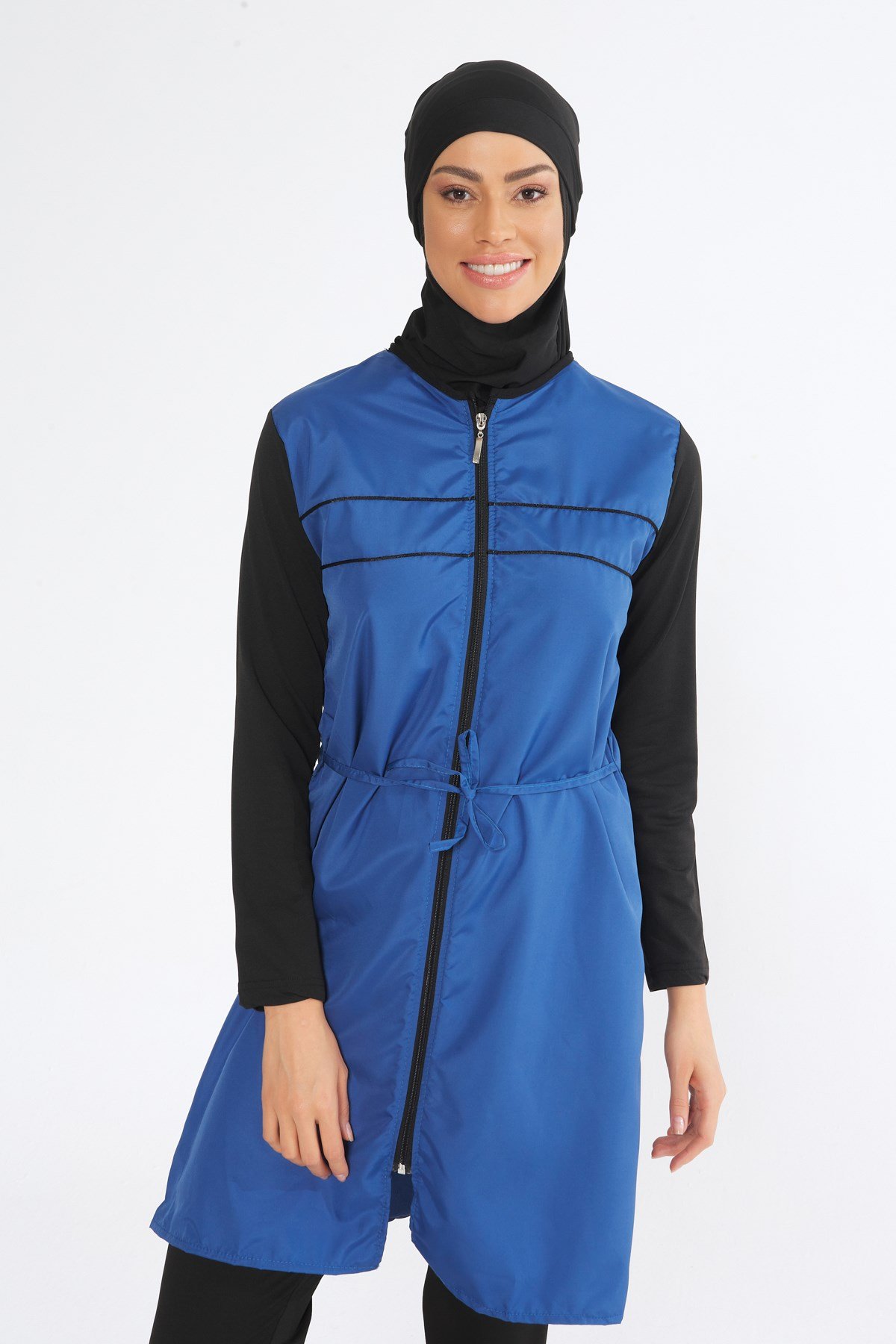 W1106 Cansoy Taytlı Tesettür MAVİ