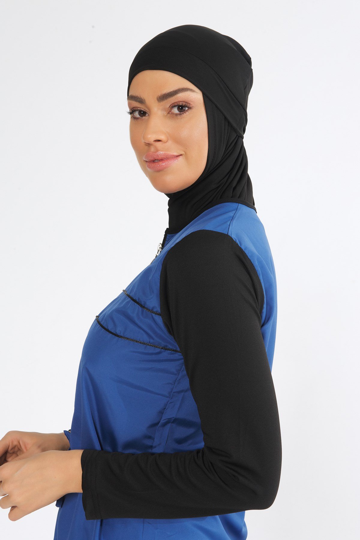 W1106 Cansoy Taytlı Tesettür MAVİ