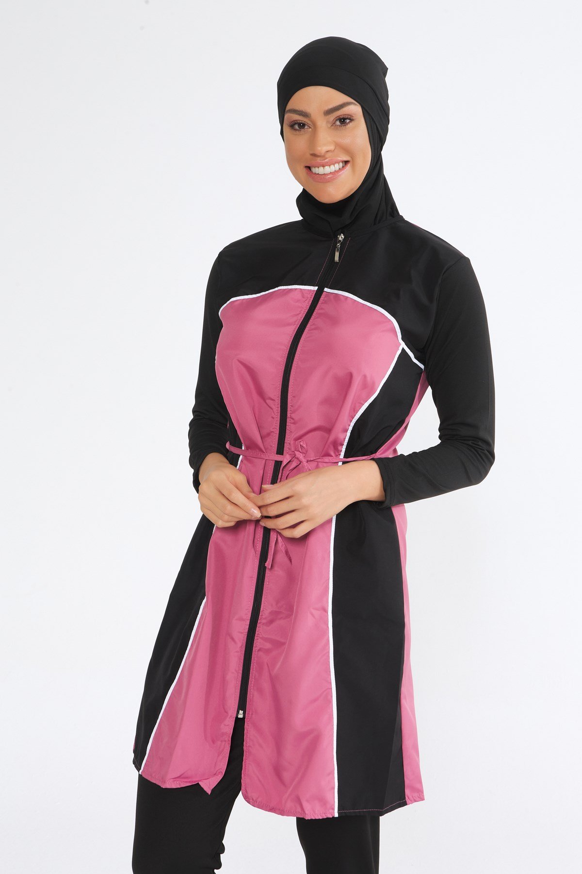 W3035 Cansoy Taytlı Tesettür  PEMBE
