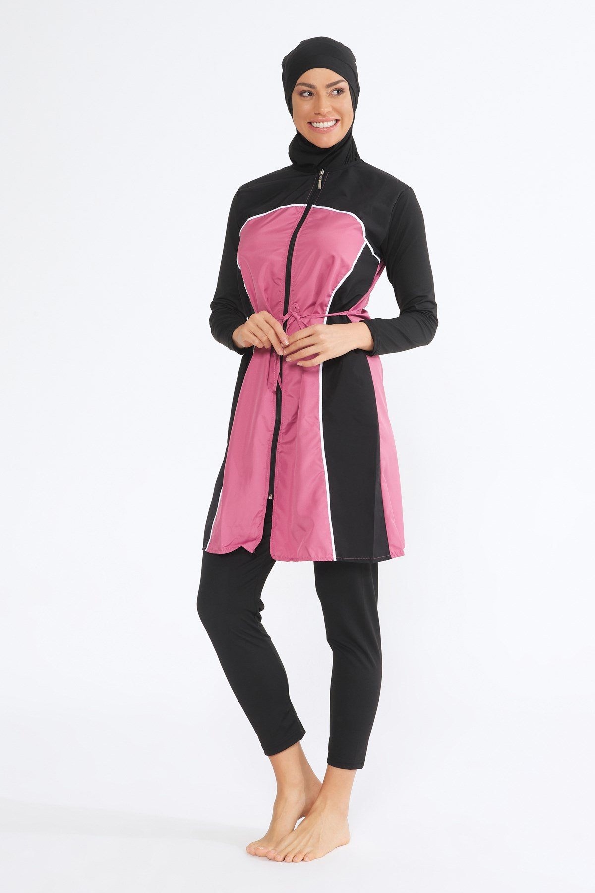 W3035 Cansoy Taytlı Tesettür  PEMBE
