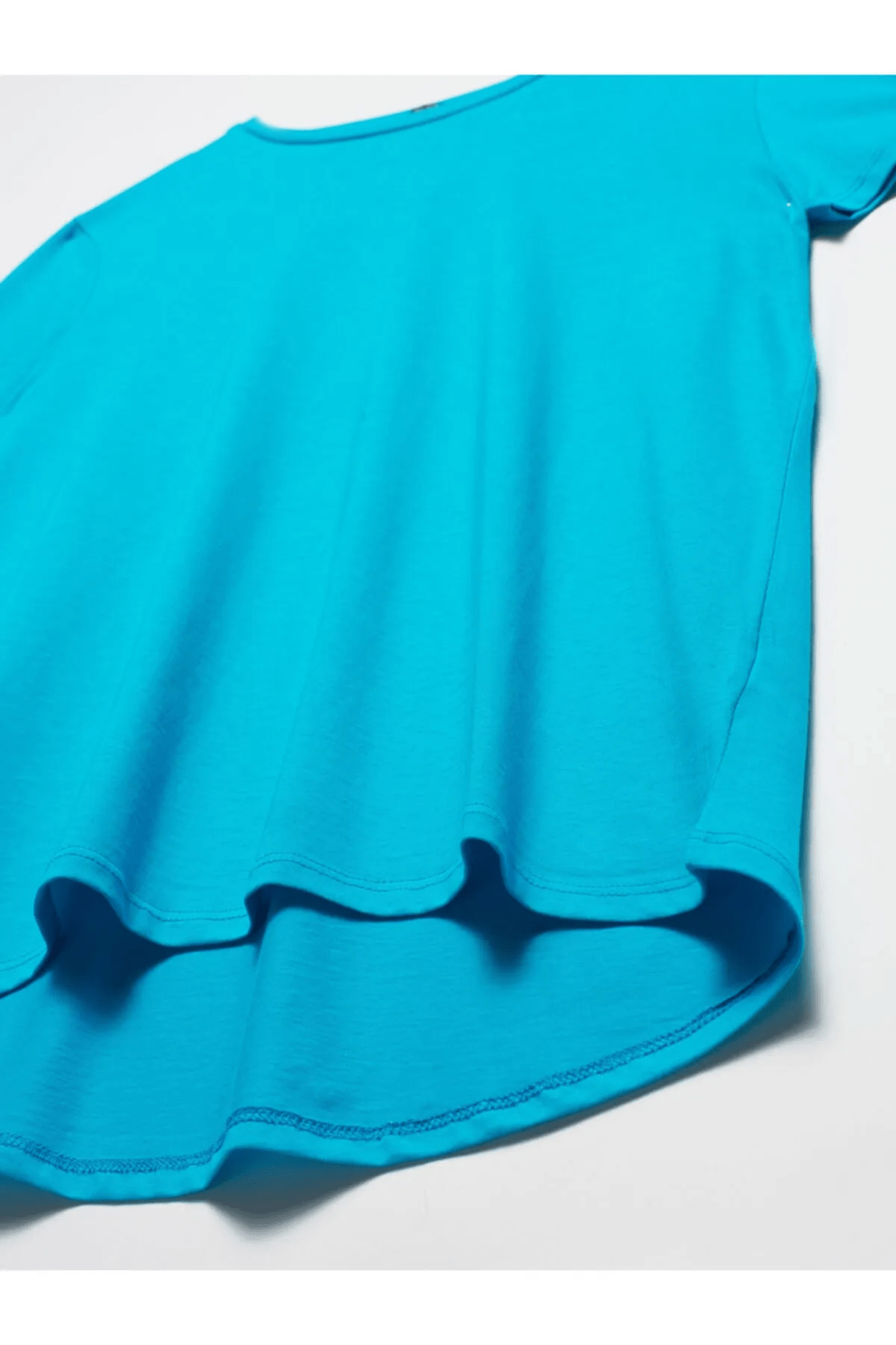 Dilvin Mavi Bisiklet Yaka Basic Kadın T-Shirt 3471KADIN T-SHIRT