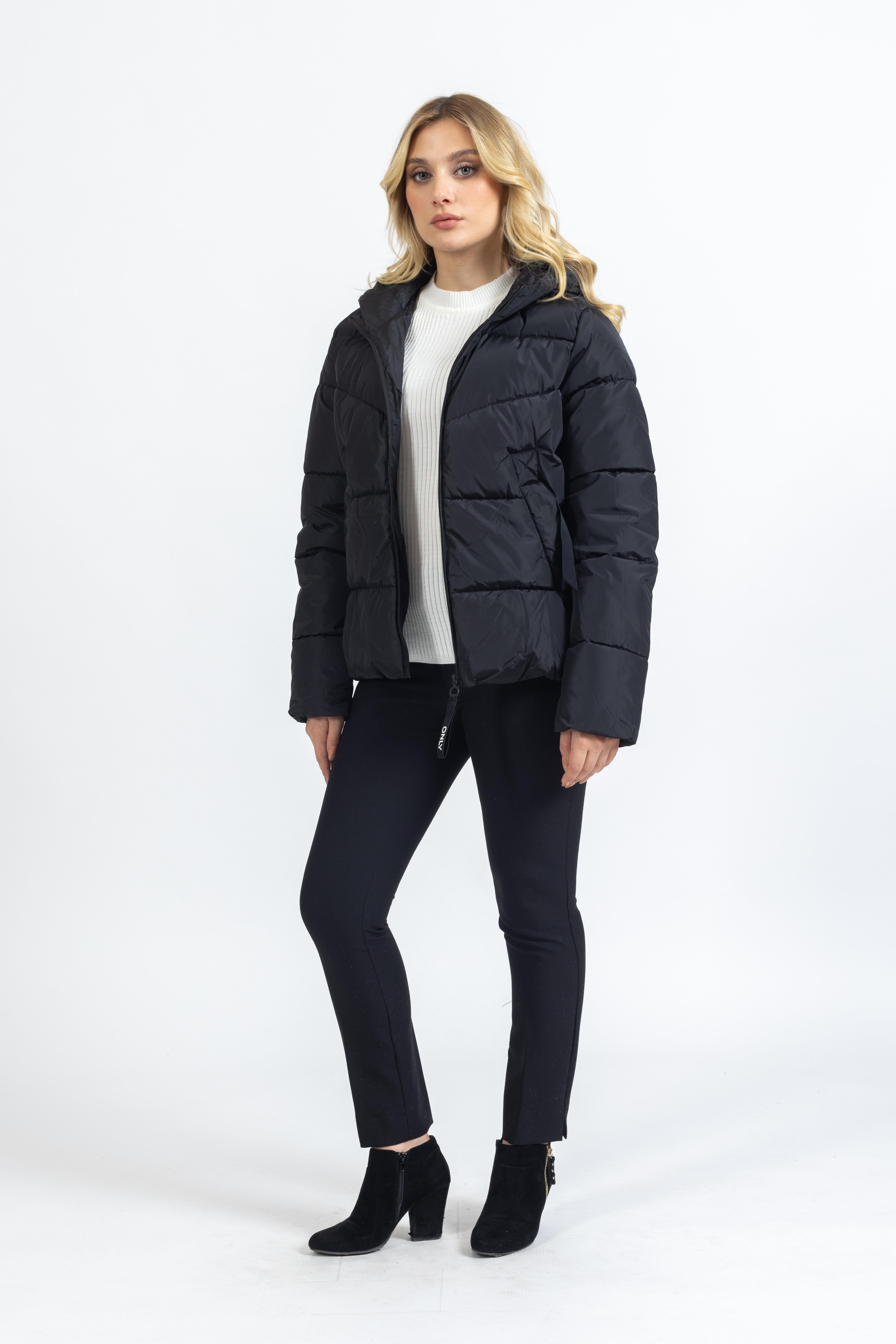 only kadın siyah mont 15205638 KADIN MONT