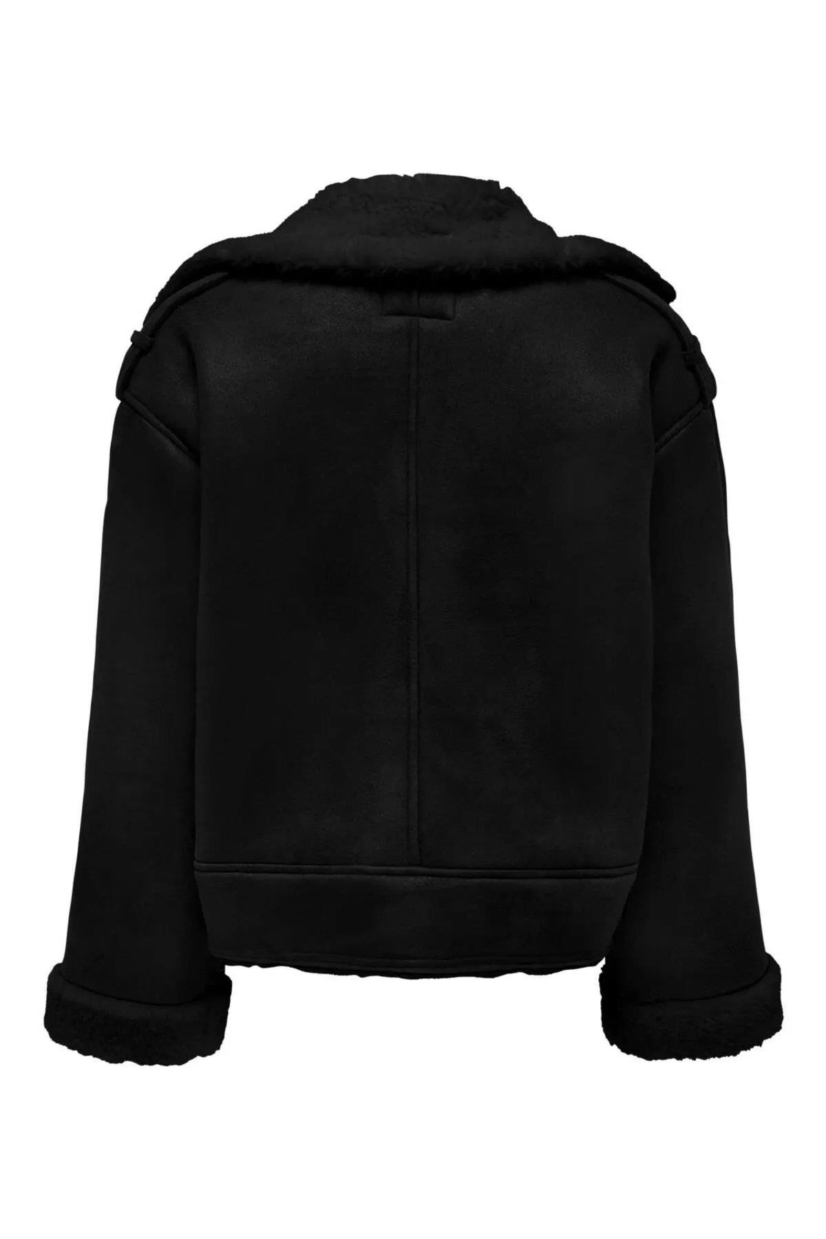 only onlylva faux suede bonded jacket cc otw 15293012TEKSTİL