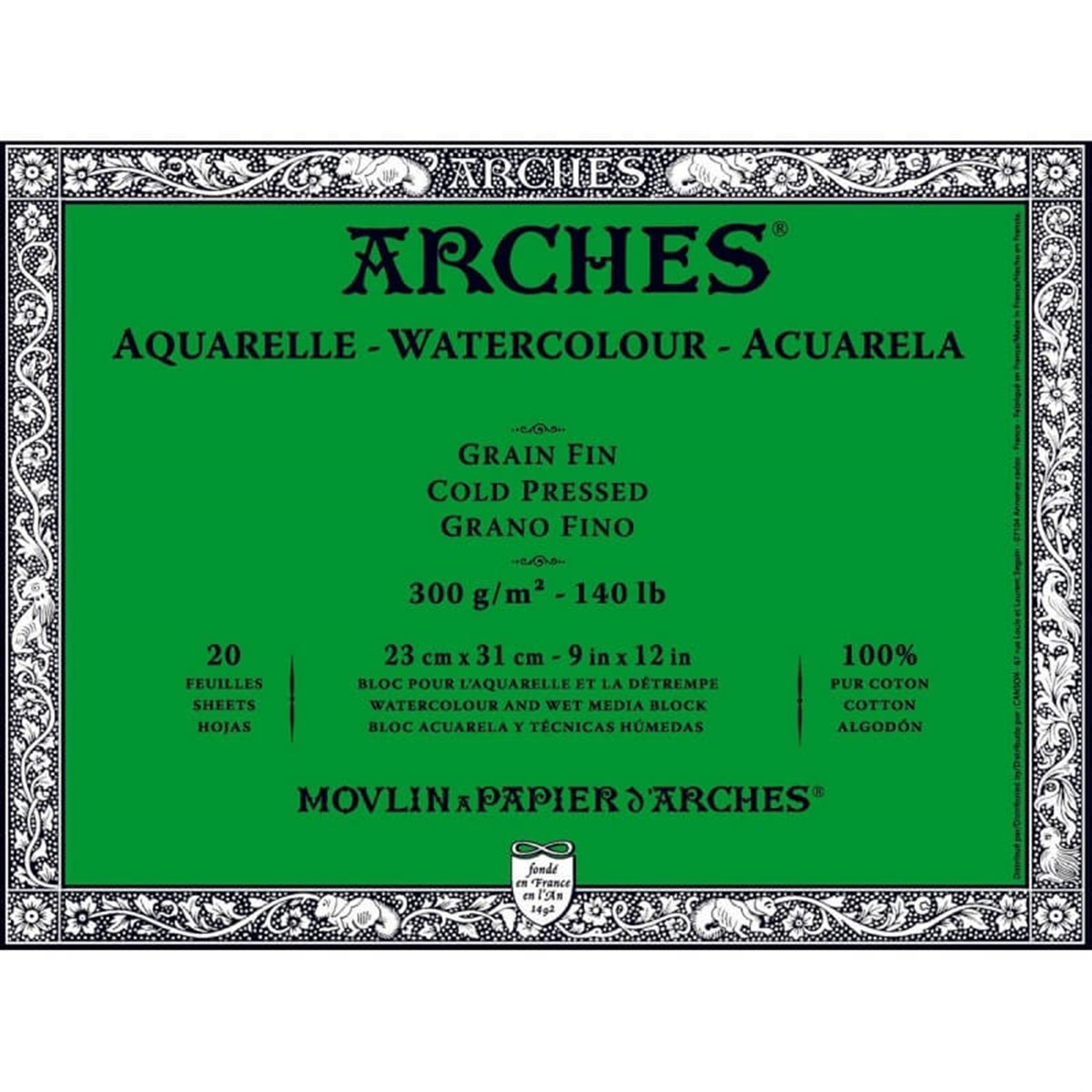 Arches Suluboya Blok Defter - Orta Doku - 300Gr. 23x31cm - 20 Yp.Arches Suluboya Blok Defter - Orta Doku - 300Gr. 23x31cm - 20 Yp.Sulu Boya BloklarıArches