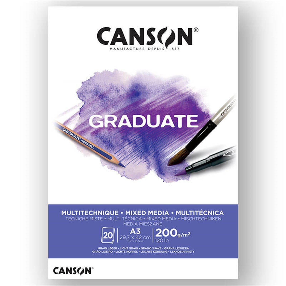 Canson Graduate A3 200 gr Mix Media Sulu Boya / Çizim DefteriCanson Graduate A3 200 gr Mix Media Sulu Boya / Çizim DefteriResim DefteriCanson