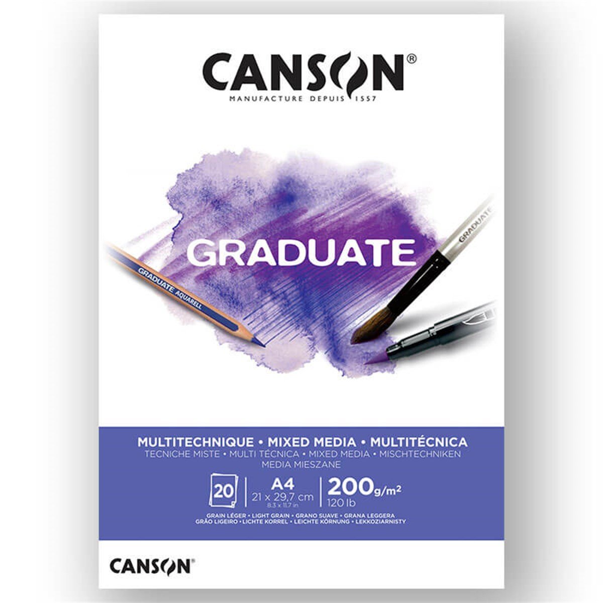Canson Graduate A4 200 gr Mix Media Sulu Boya / Çizim DefteriCanson Graduate A4 200 gr Mix Media Sulu Boya / Çizim DefteriResim DefteriCanson