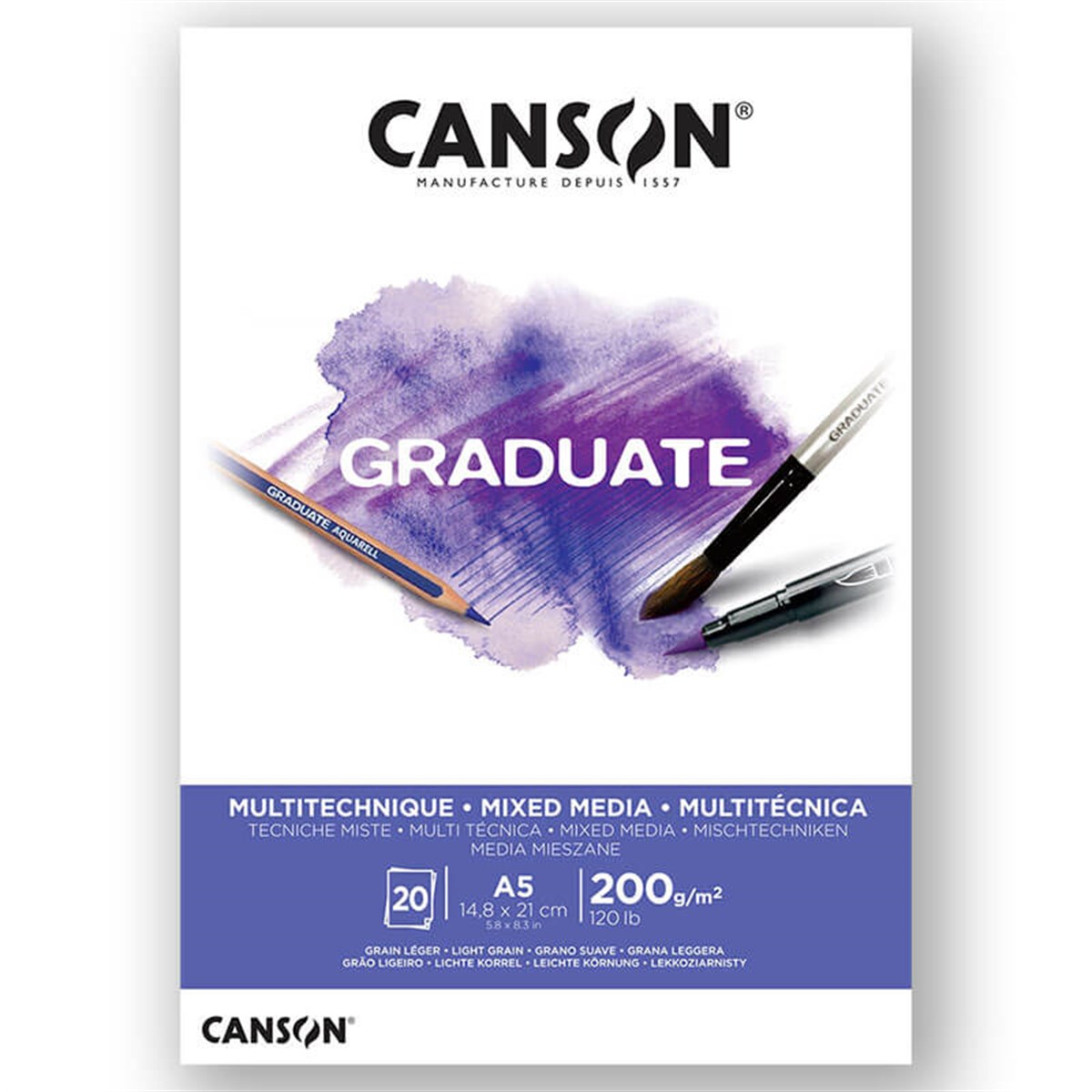 Canson Graduate A5 200 gr Mix Media Sulu Boya / Çizim DefteriCanson Graduate A5 200 gr Mix Media Sulu Boya / Çizim DefteriResim DefteriCanson