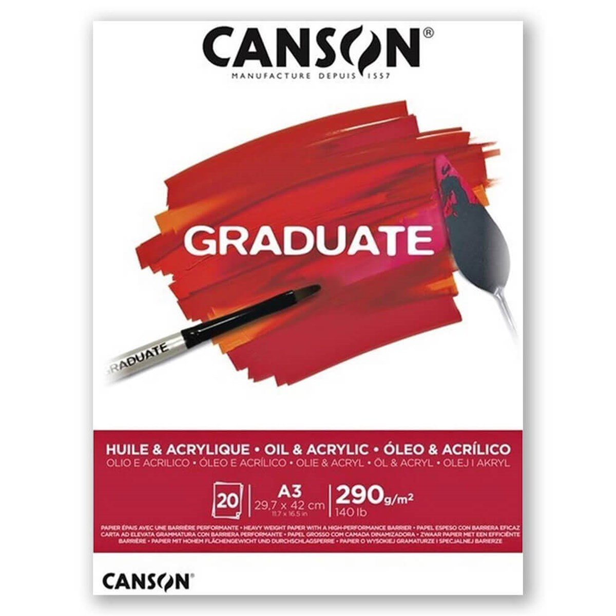 Canson Graduate Akrilik ve Yağlı Boya Defteri A3 290 gr. 20 sayfaCanson Graduate Akrilik ve Yağlı Boya Defteri A3 290 gr. 20 sayfaYağlı Boya BloklarıCanson